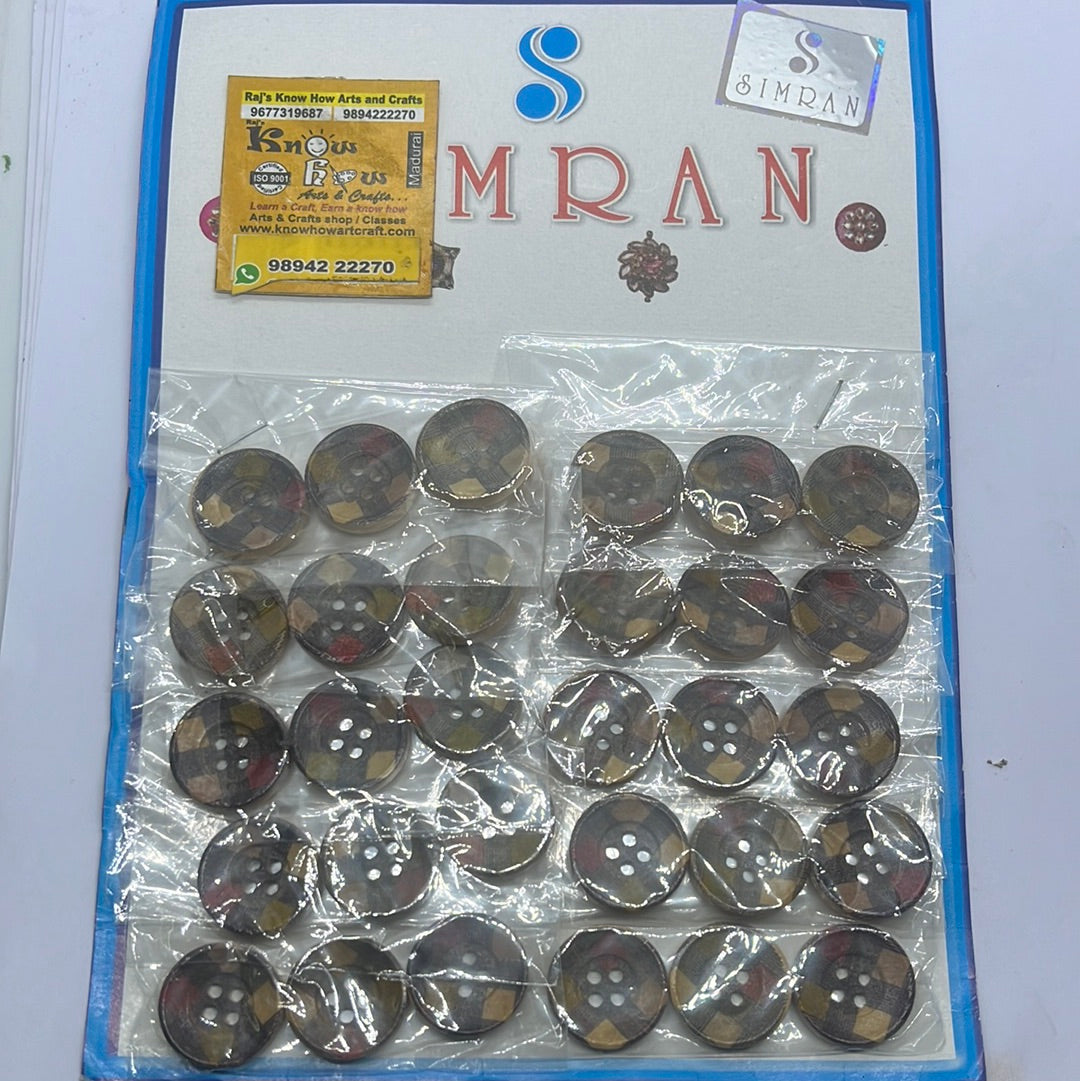 Fancy plastic button set – KnowHowArtCraft