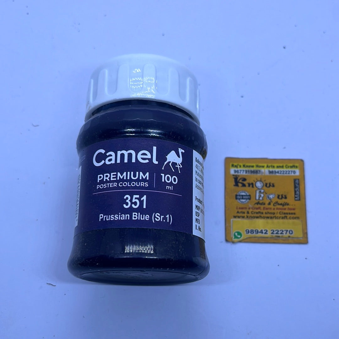 Camel premium poster colours 100ml  Prussian blue