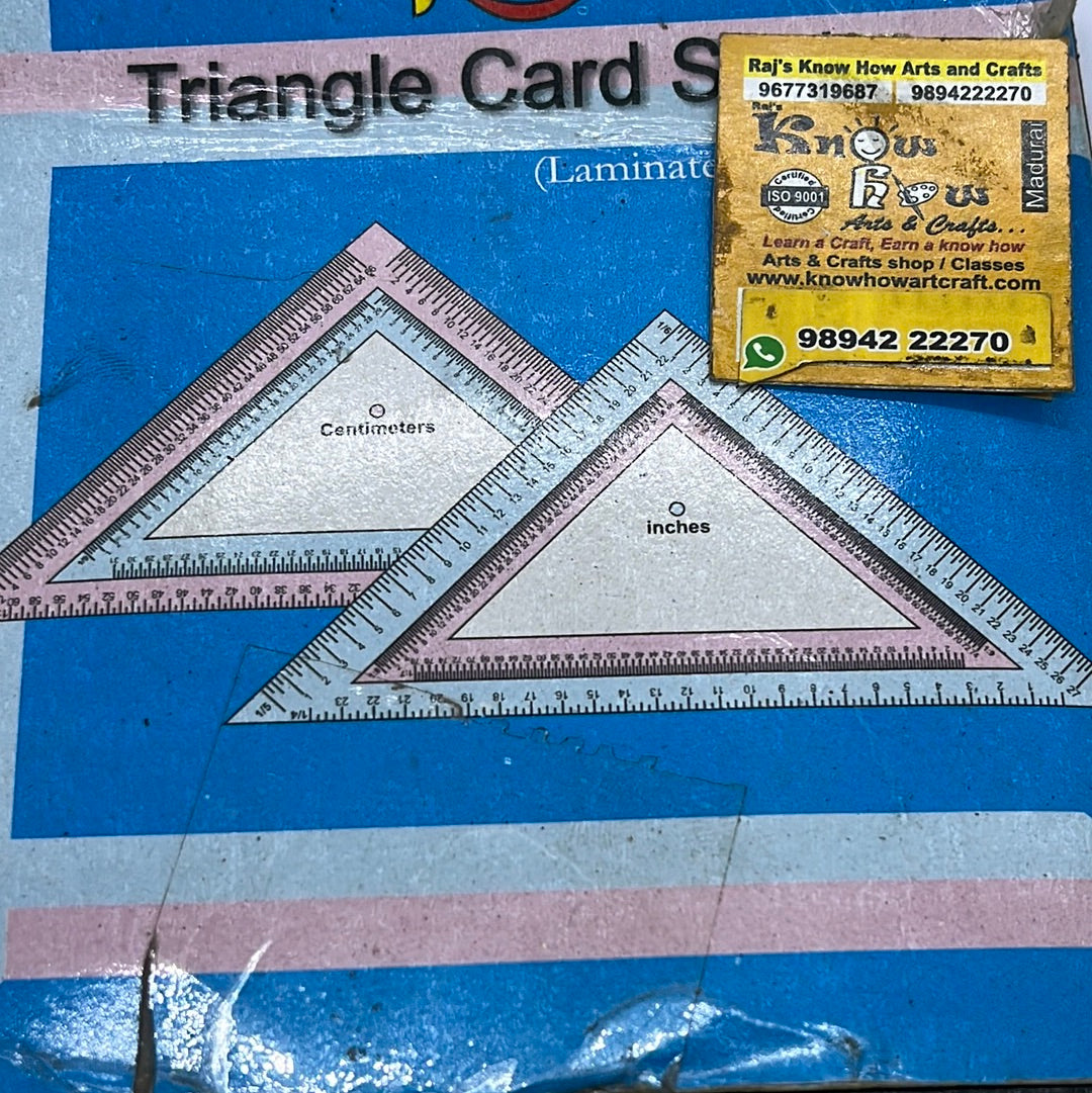 Scale Card Measurement Triangle card paper scale 4pc in a pack-TRISC – KnowHowArtCraft