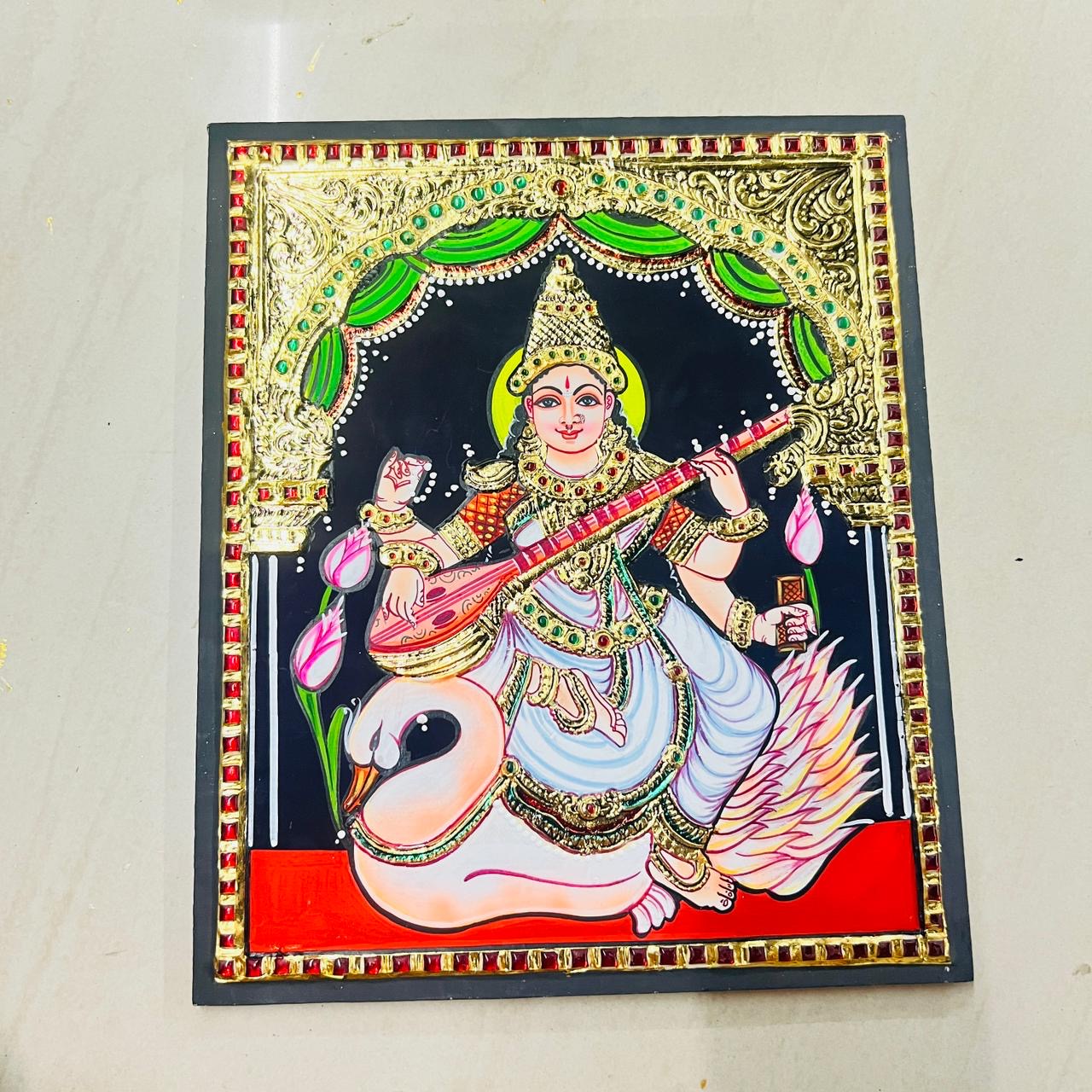 Saraswathi any 1pack Tanjore painting 10x12(15days delivery form payment date)1pack