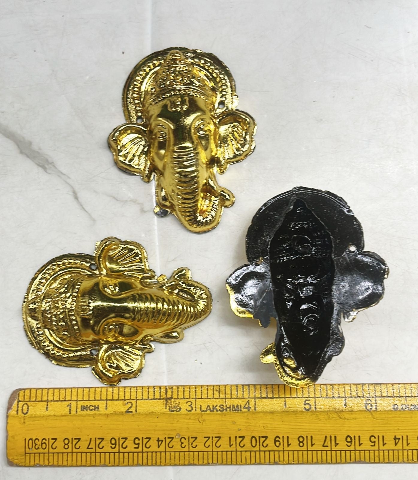 Golden Acrylic vinayagar beads for garland 6piece  in a 1pack