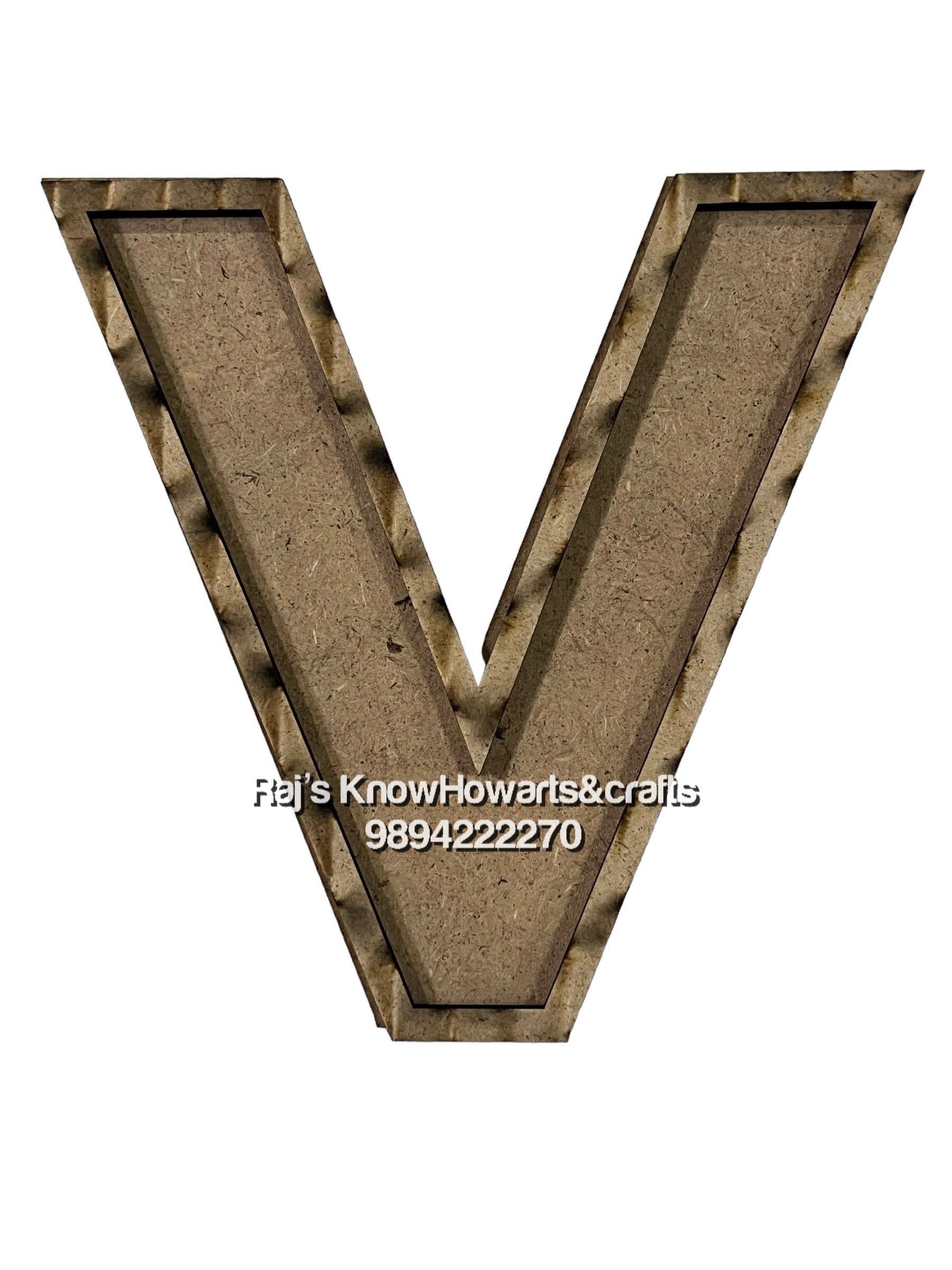 V-6inch 3d Mdf cutout alphabet