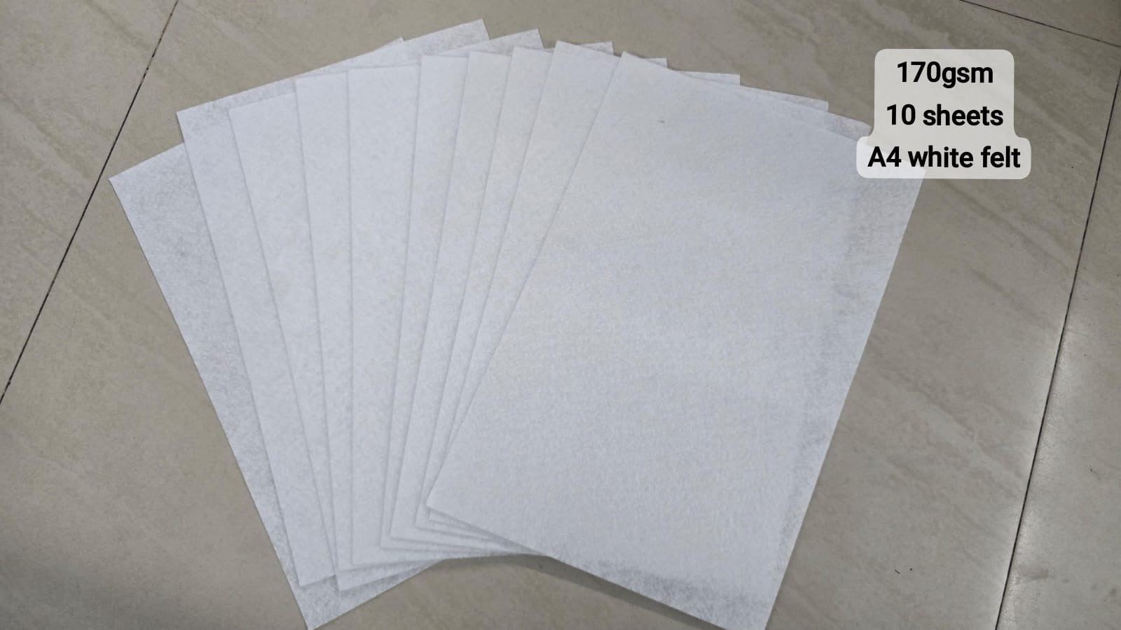 A4 felt 10 sheets170 gsm single colour assorted 1pack