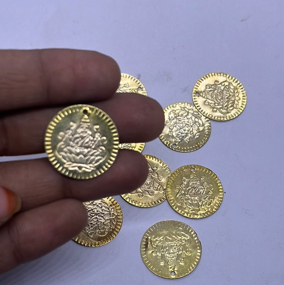 Laxmi Roop Gold Gold lakshmi coin in jewelry making 25g in a pack – KnowHowArtCraft