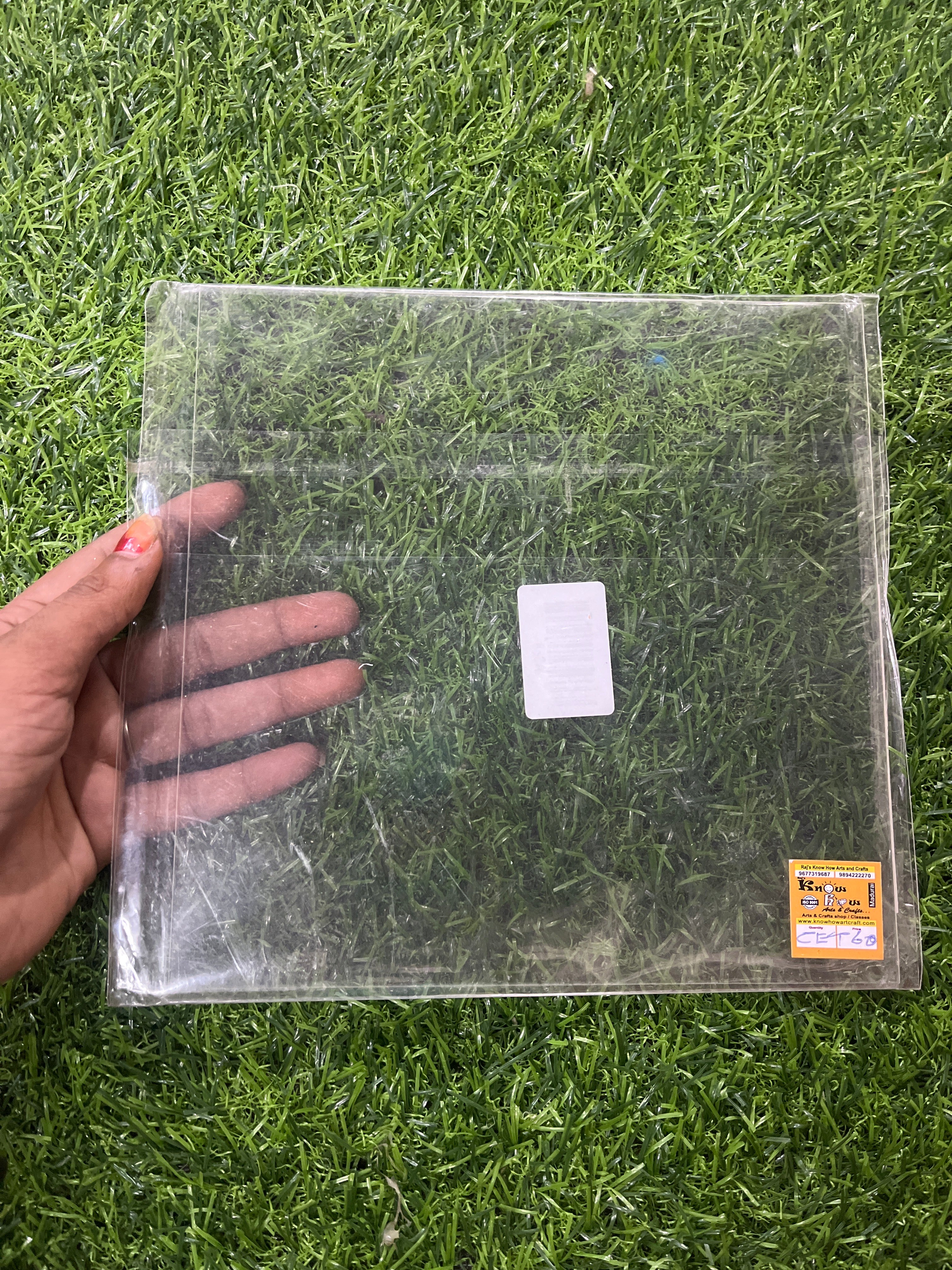 8*8 Acrylic square Transparent sheets