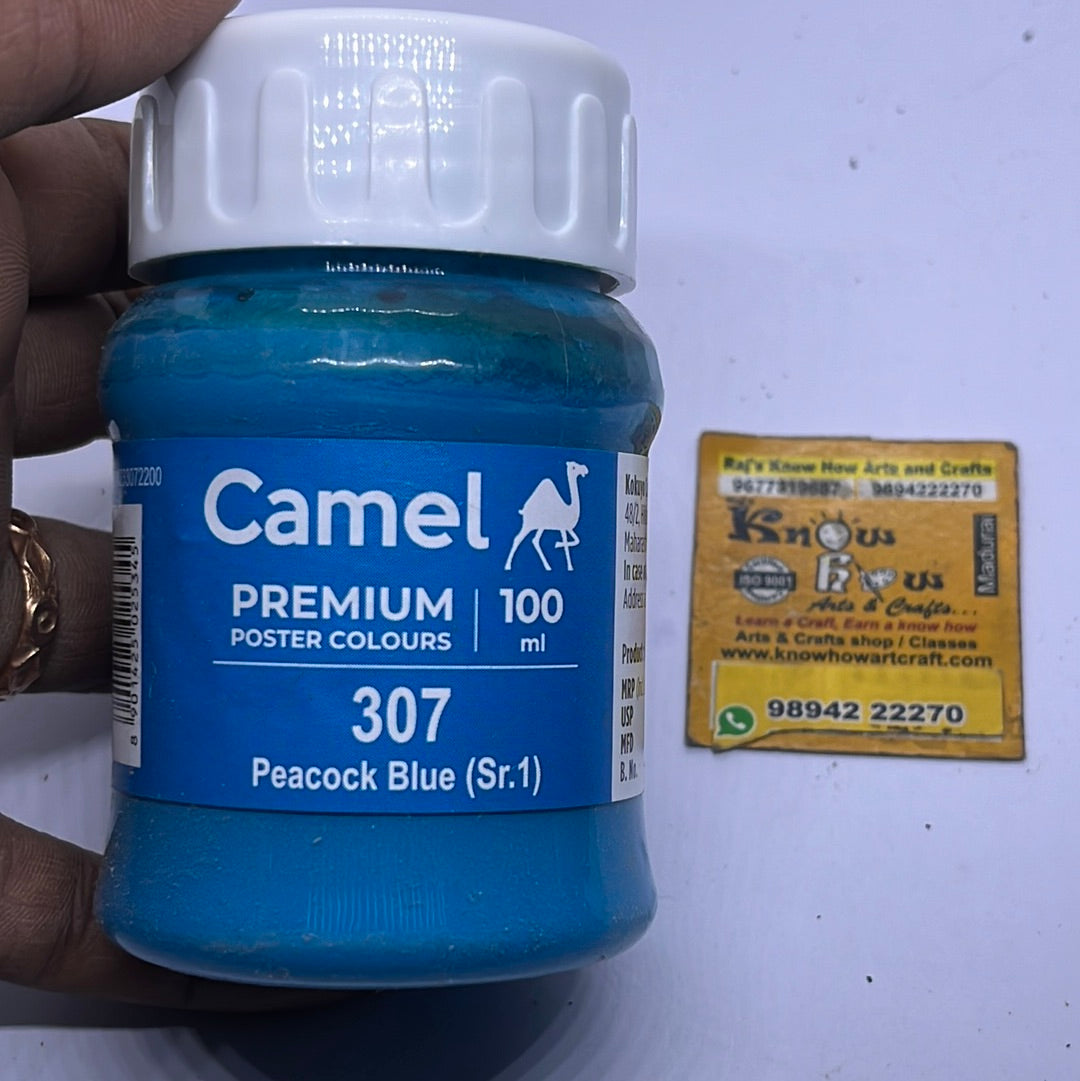 Camel premium poster colours  peacock blue 100 ml