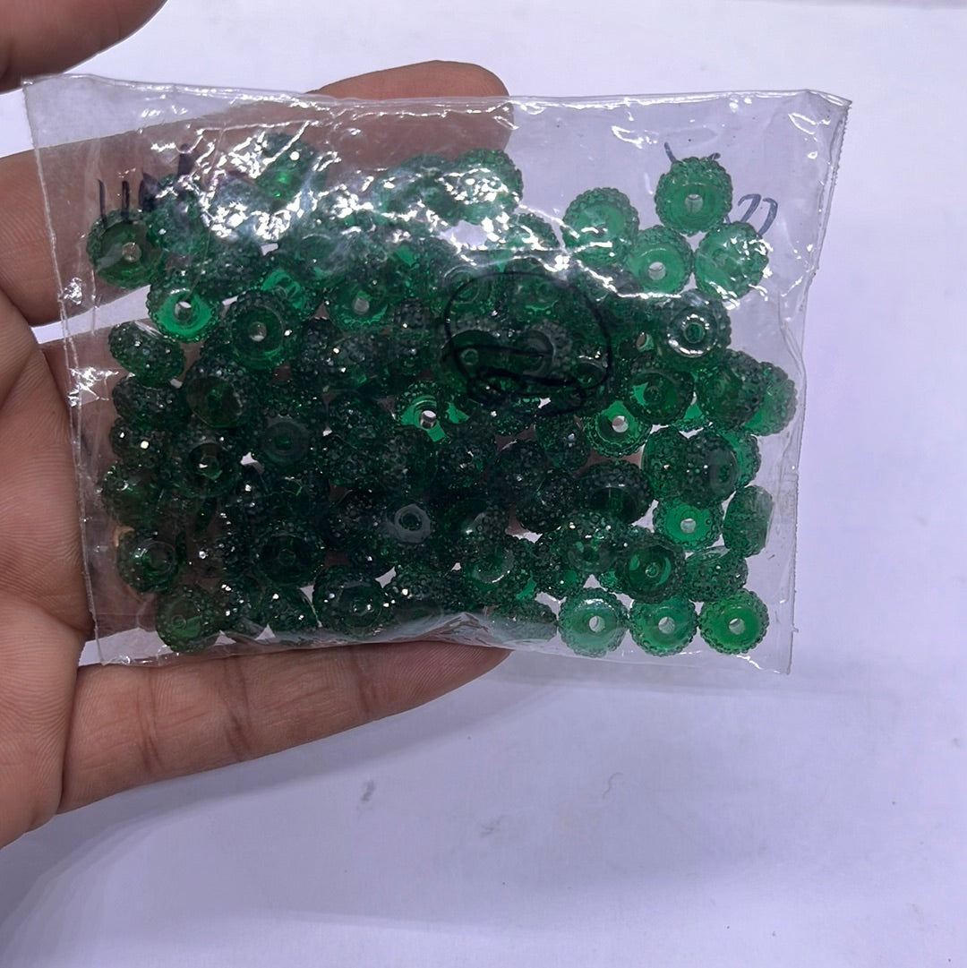 Beads with set cubics 25g in a pack