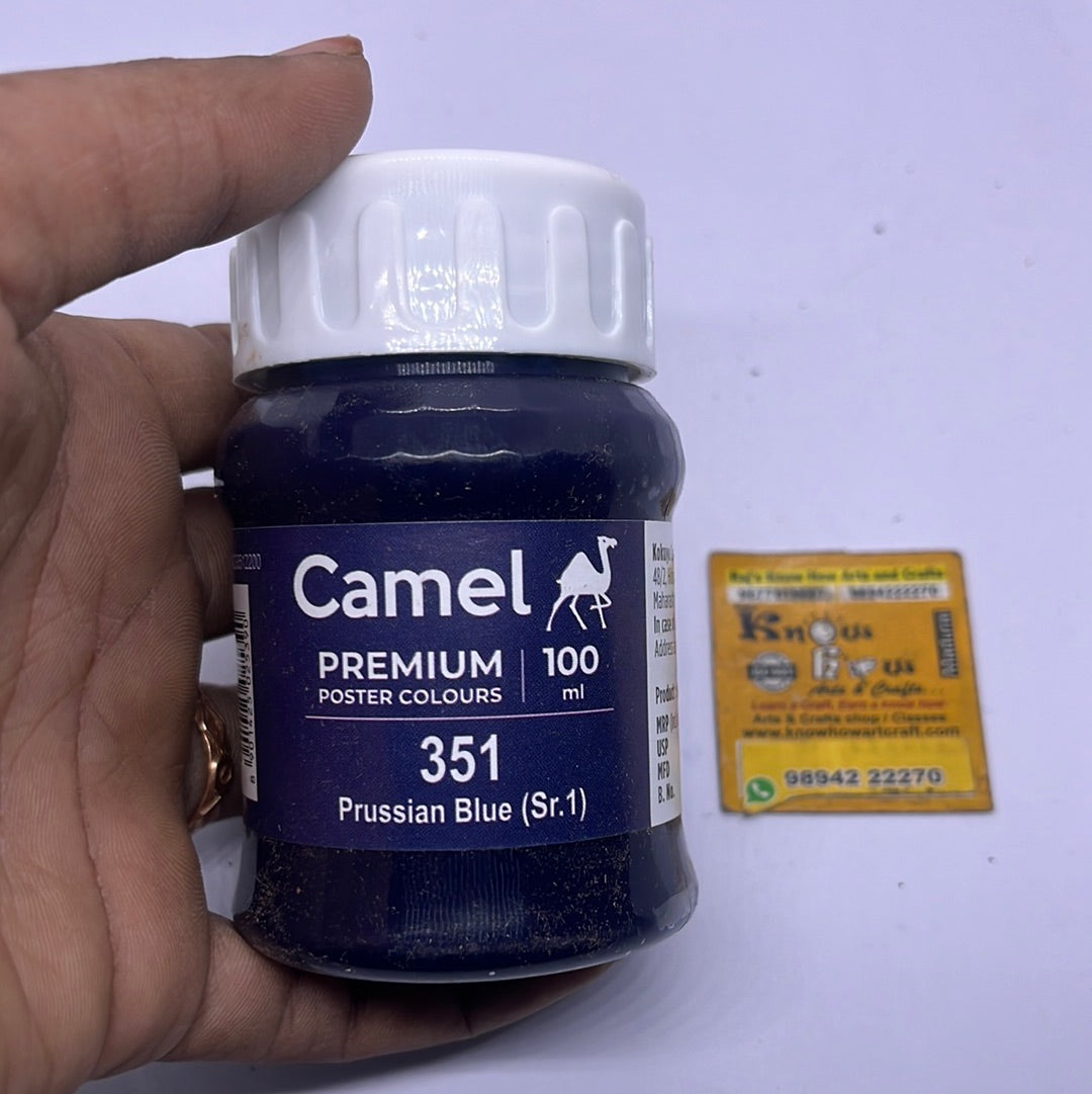 Camel premium poster colours 100ml  Prussian blue