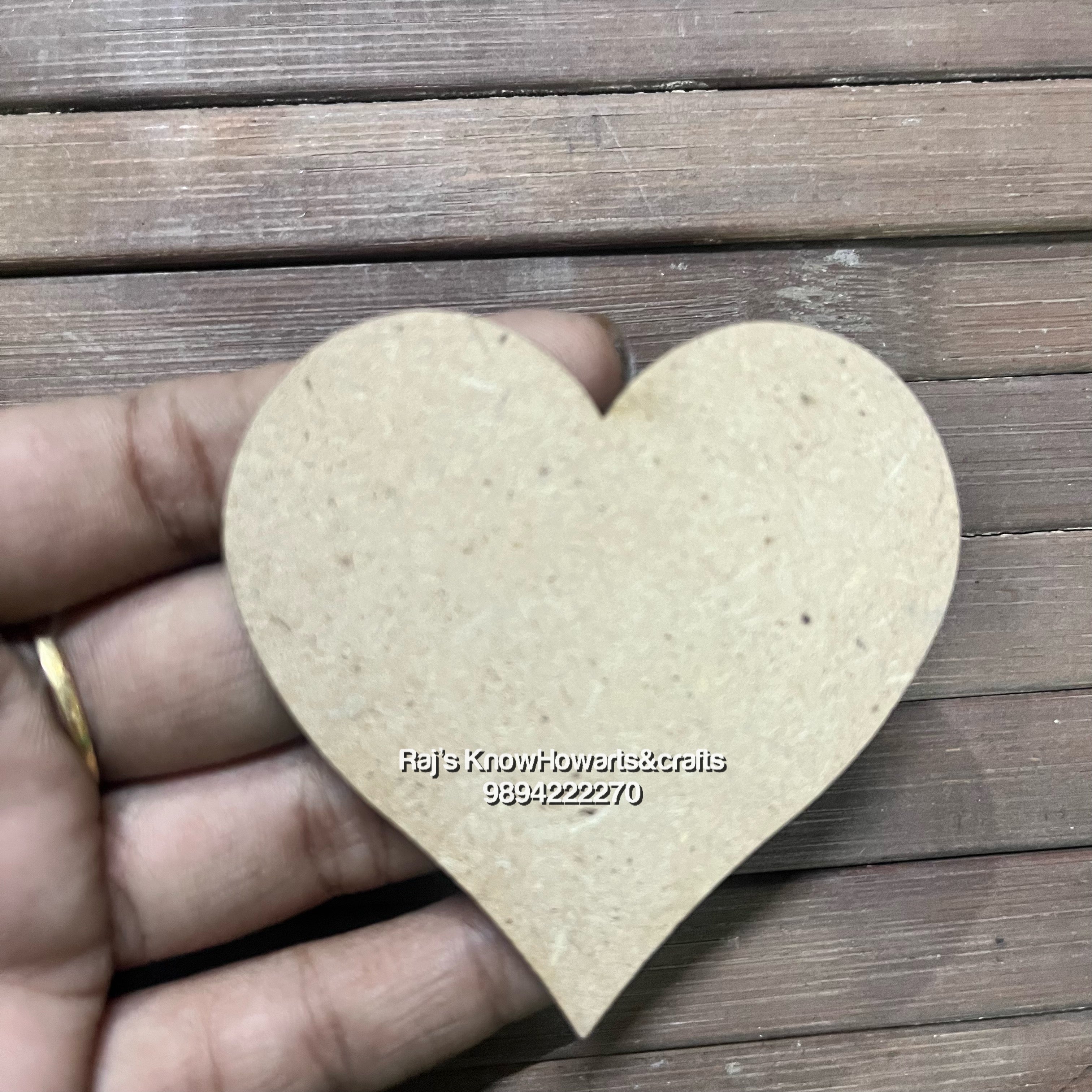 MDF Small Heart 2.5''