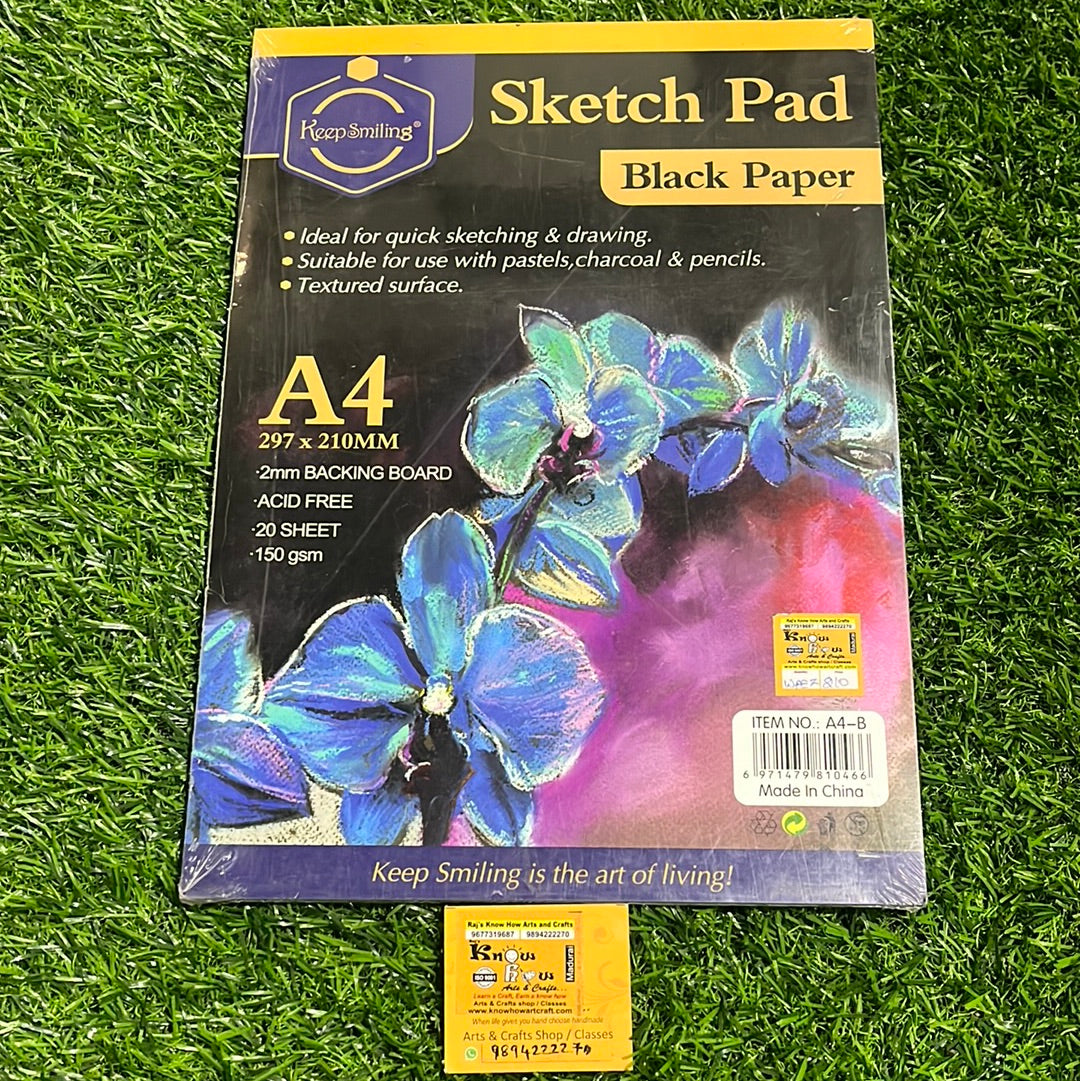 Sketch  pad black paper