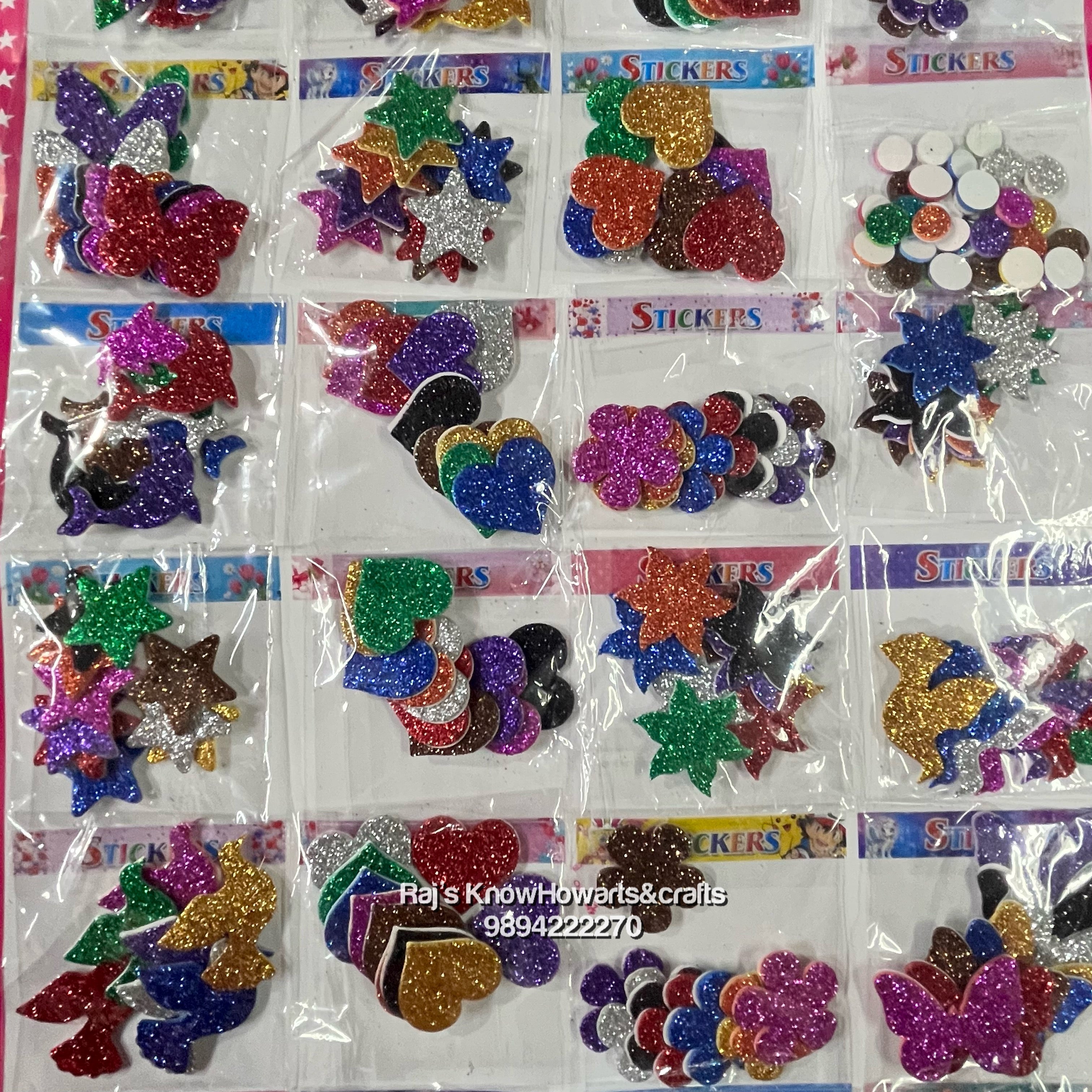 DECORATIVE GLITTER FOAM STICKER