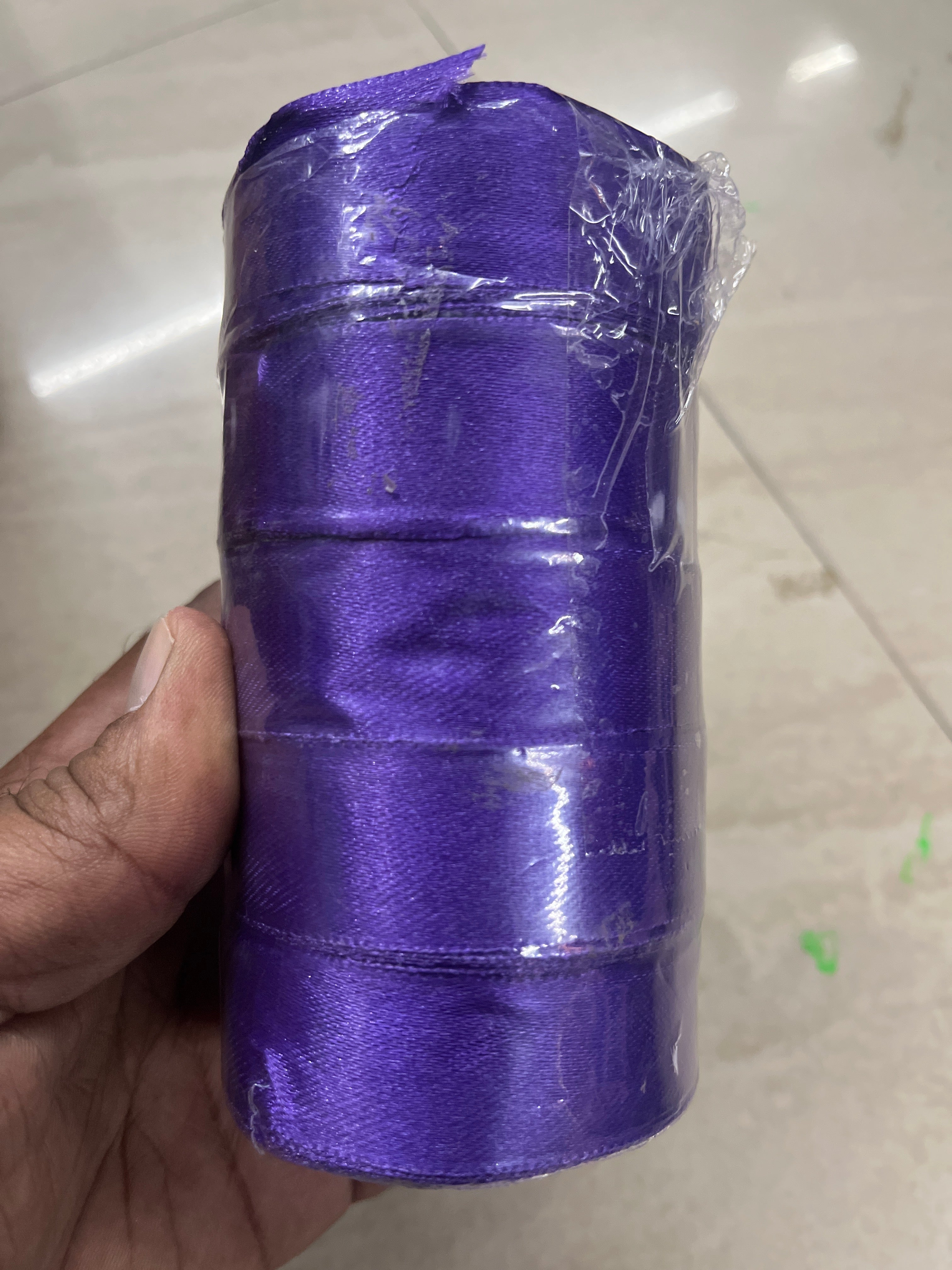Satin ribbon-Dark violet