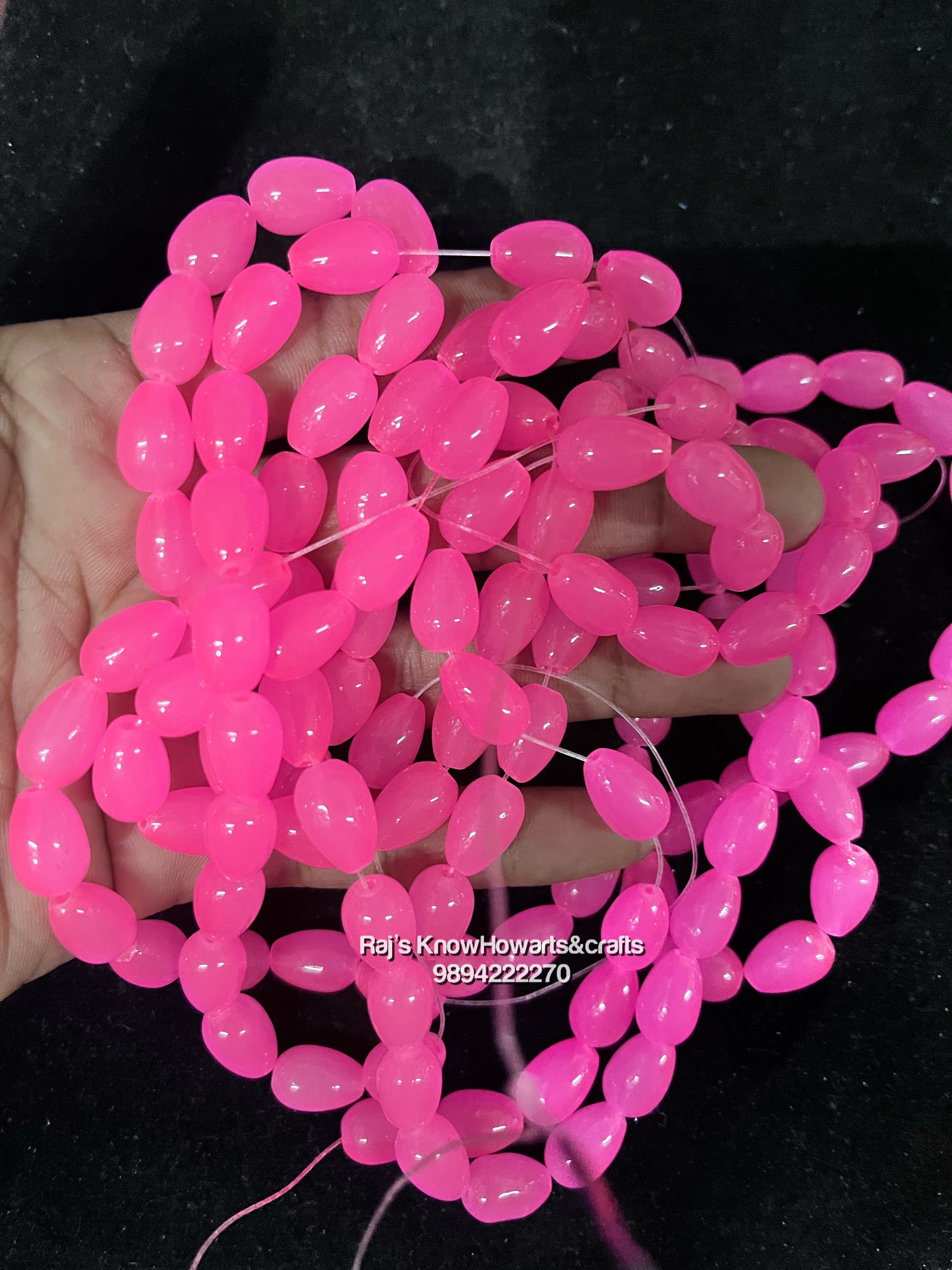 Bracelet beads pink  colour - 1 line