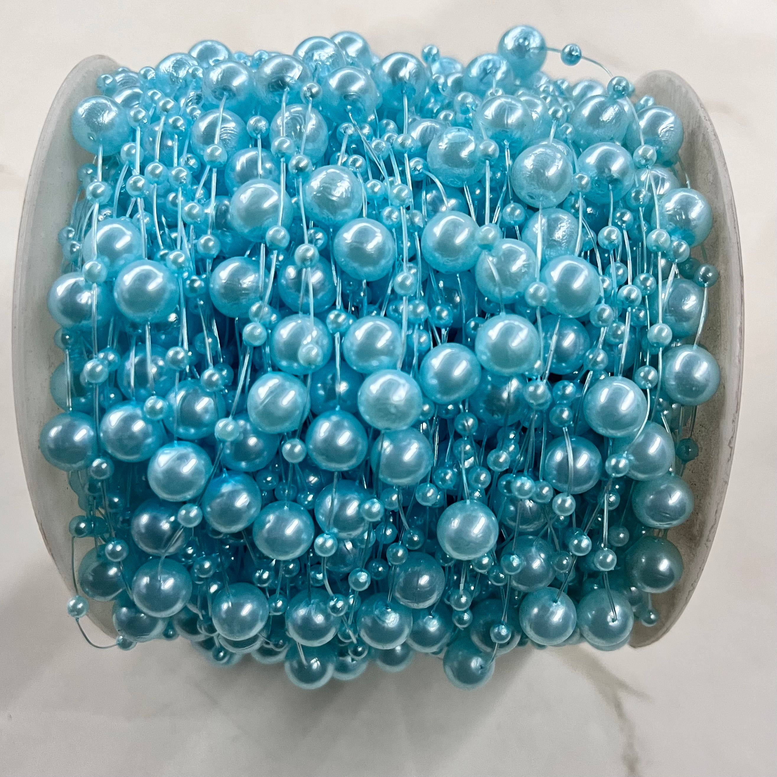 Artificial pearl chain assorted 1meter 1pack