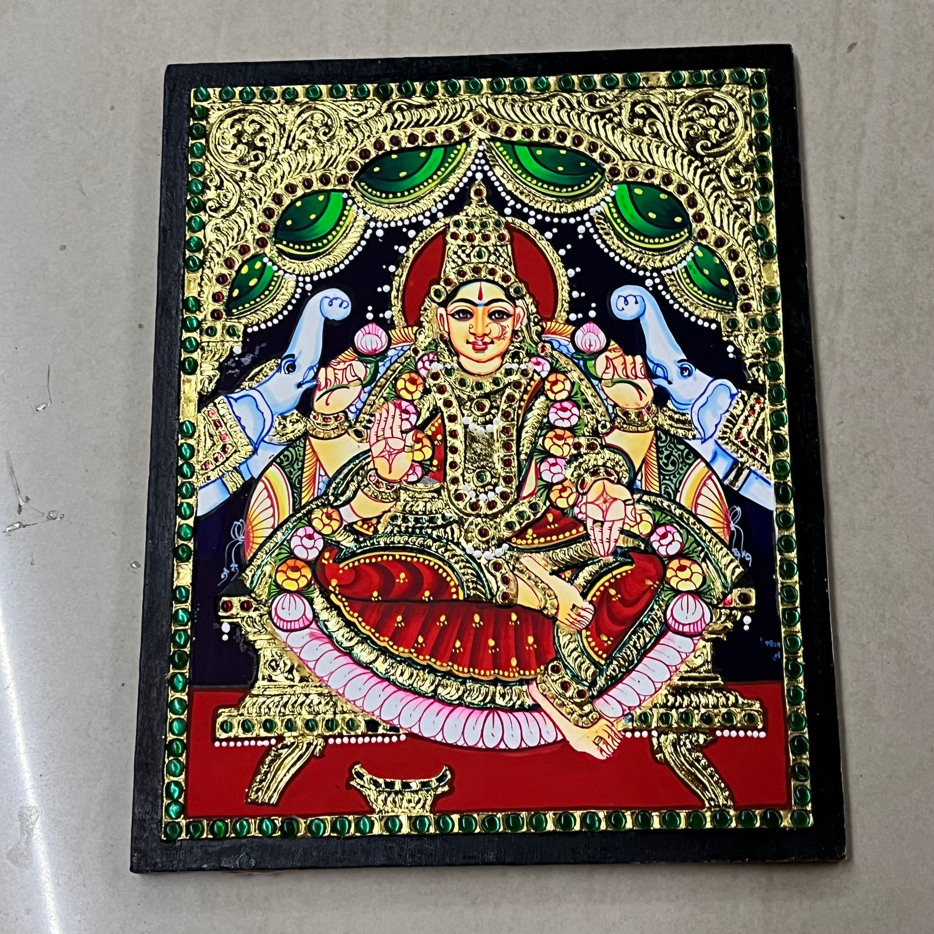 Gajalakshmi different designs assorted 1pack Tanjore painting 8x10 assorted 1pack(15days delivery form payment date)