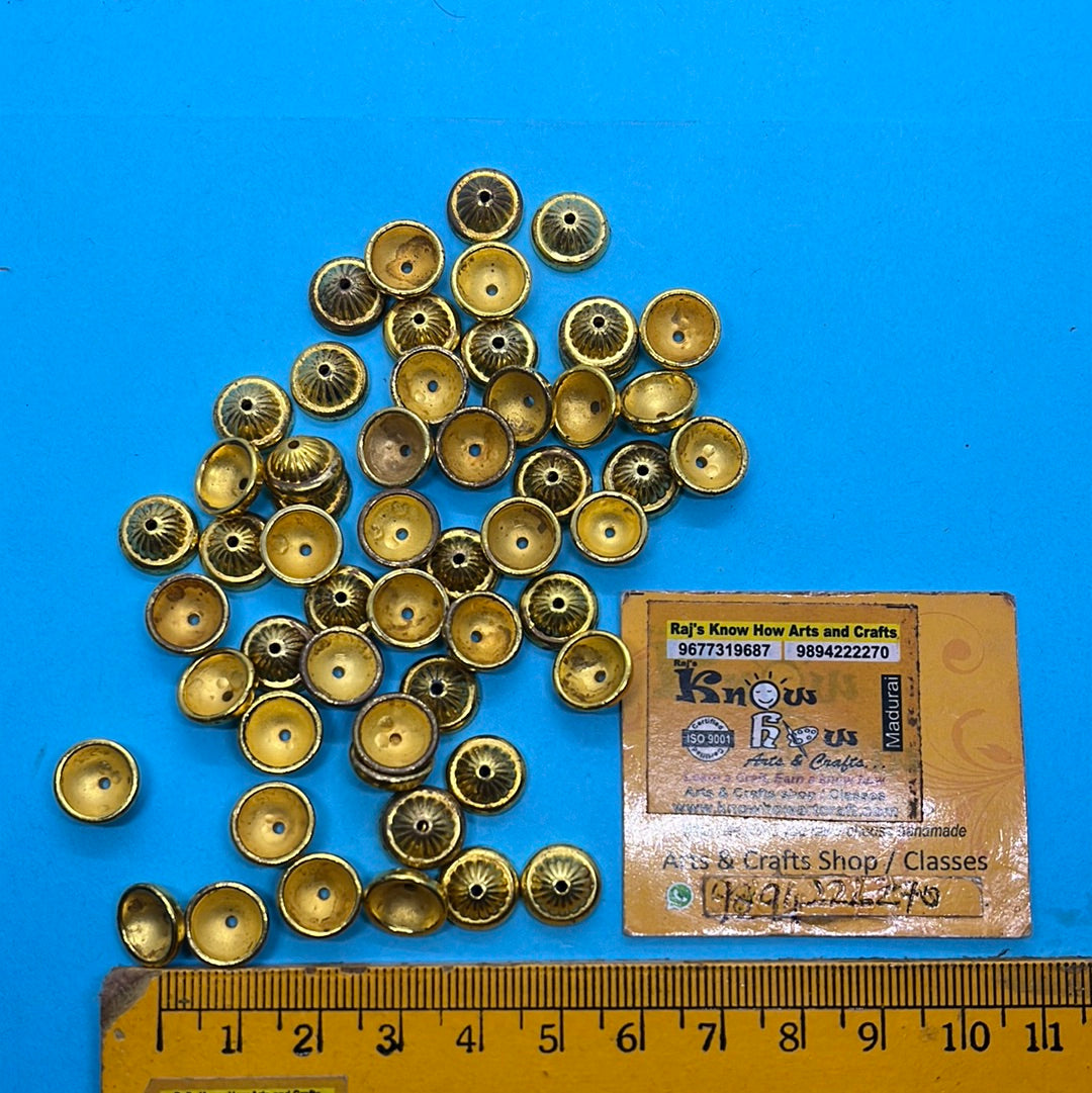 Bead cap gold more than 25pc