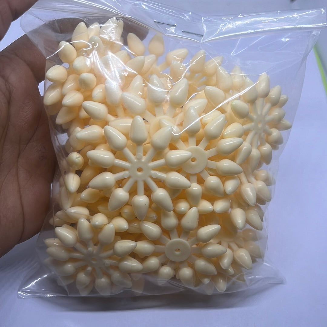 Acrylic plastic Artificial jasmine beads for jewelry making 100g in a pack