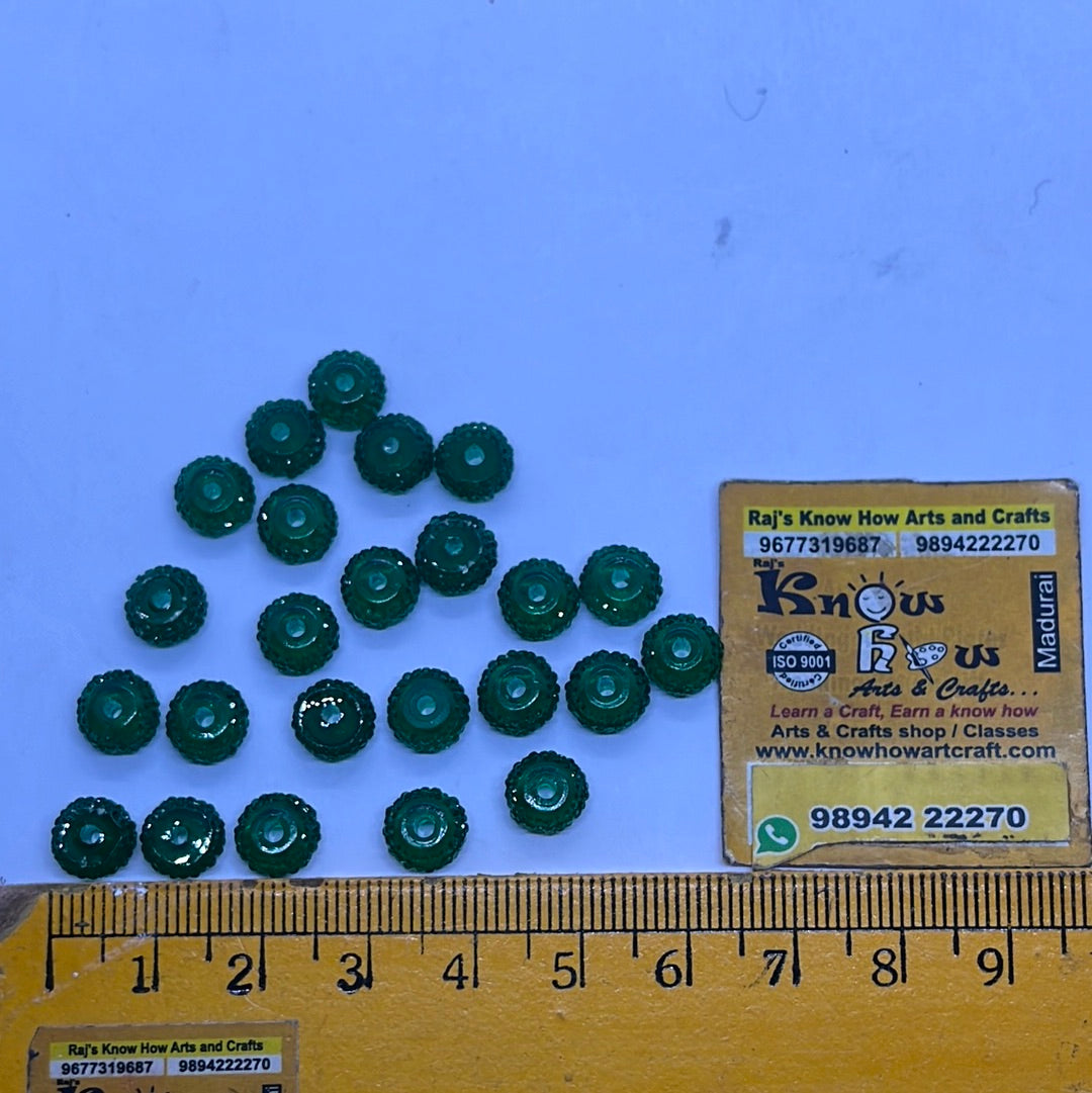 Beads with set cubics 25g in a pack