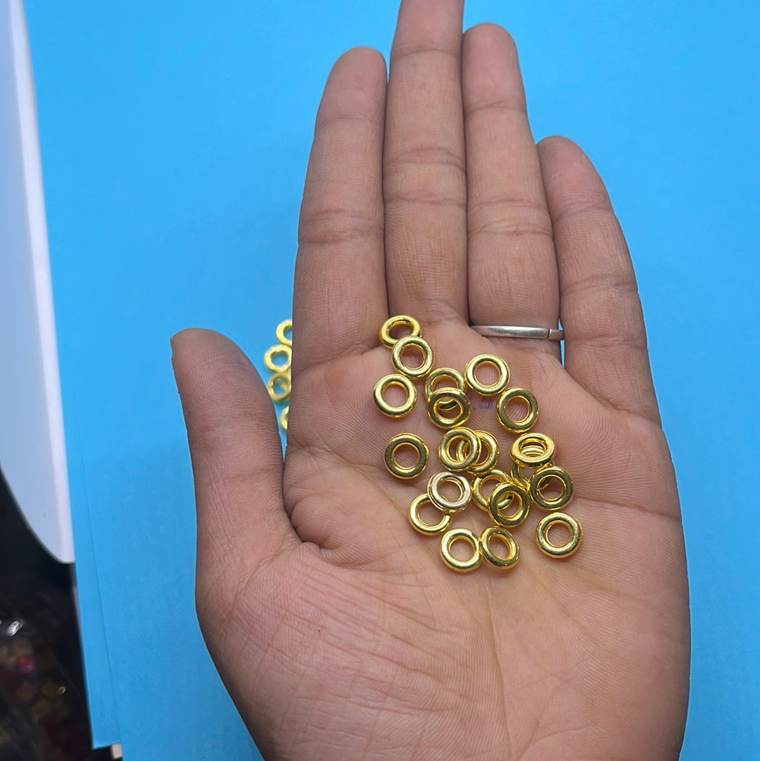 5mm  golden jump ring jewelry making more than 25pc