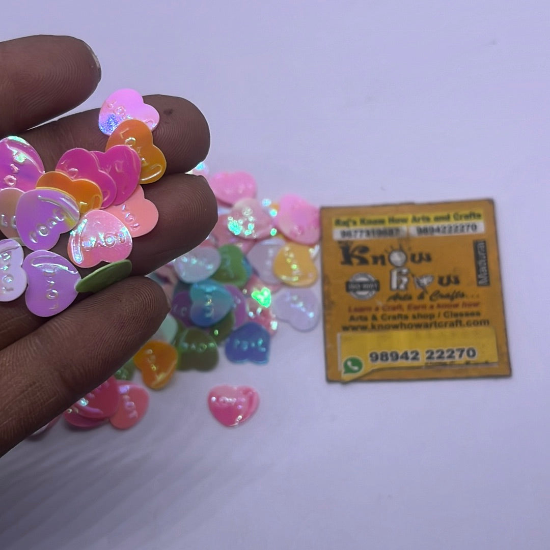 Colourful hearts - Resin filler