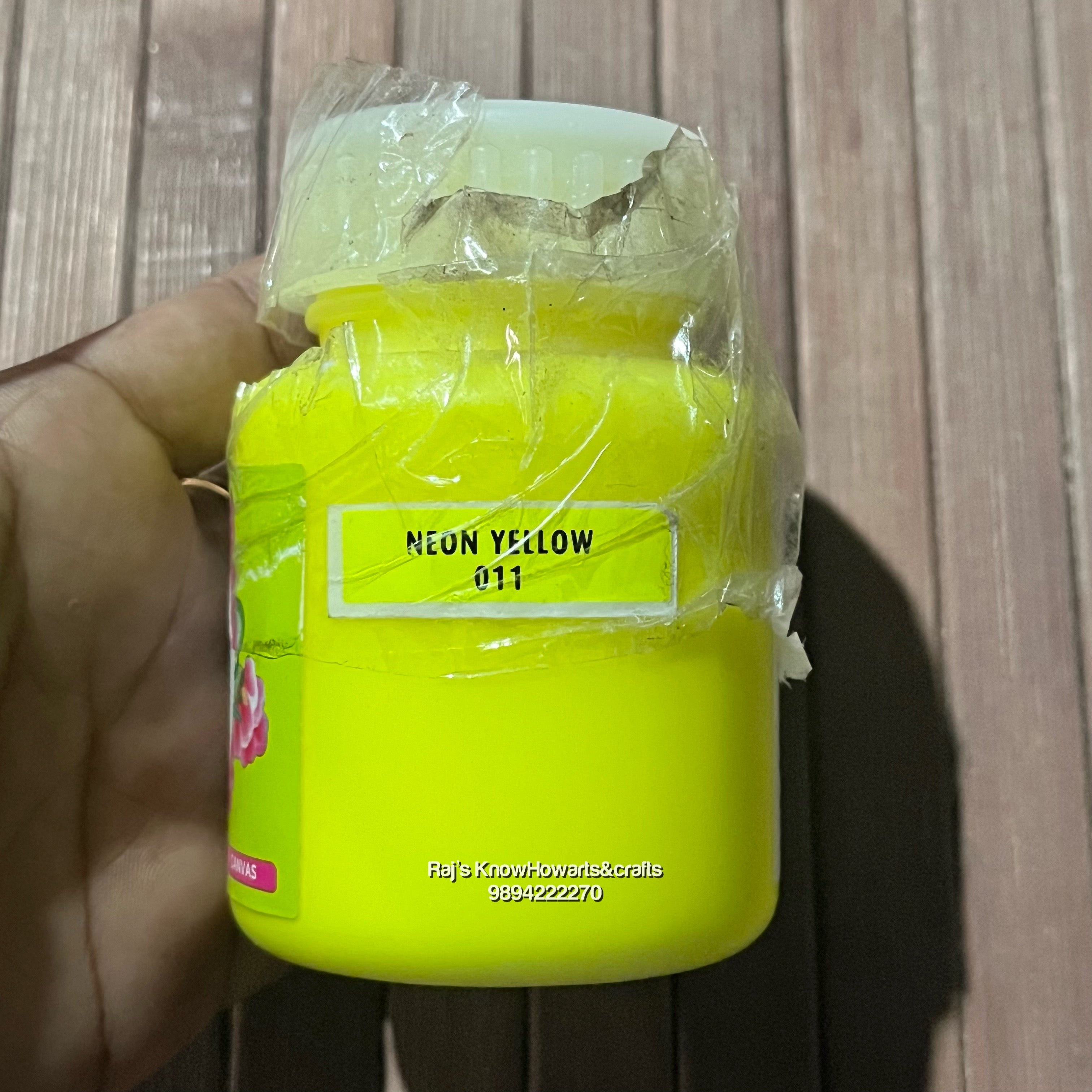 Neon Yellow 100ml fevicryl Acrylic color -1 bottle