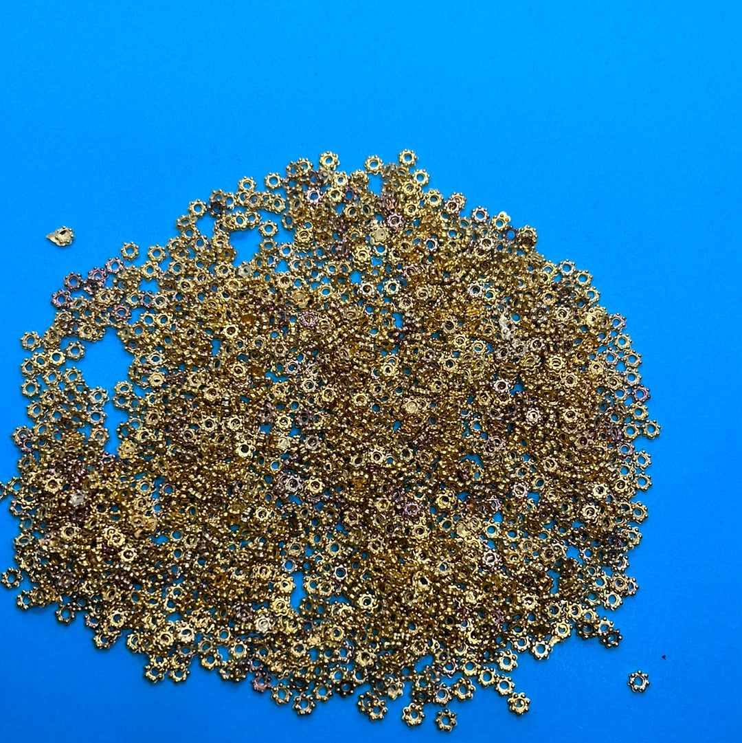 Tairona row  beads gold plated more than 25pc