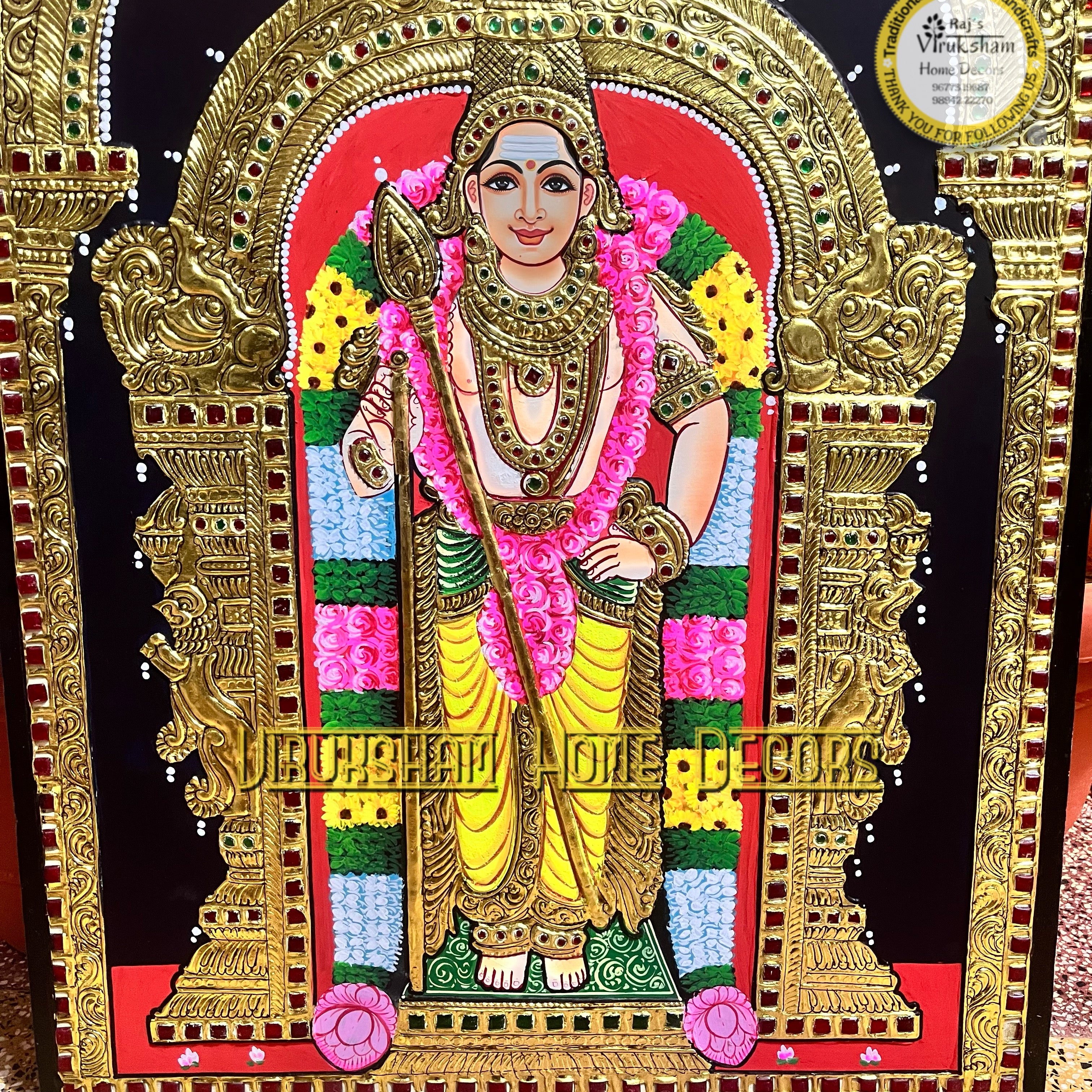 Murugan 18x24 Tanjore painting -1 board