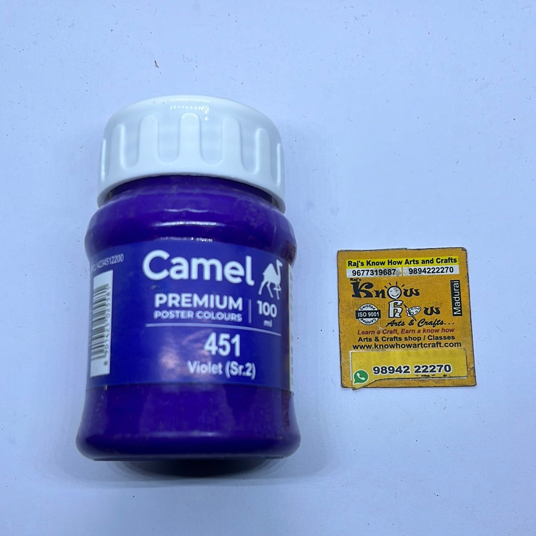 Camel premium poster colours violet  100 ml