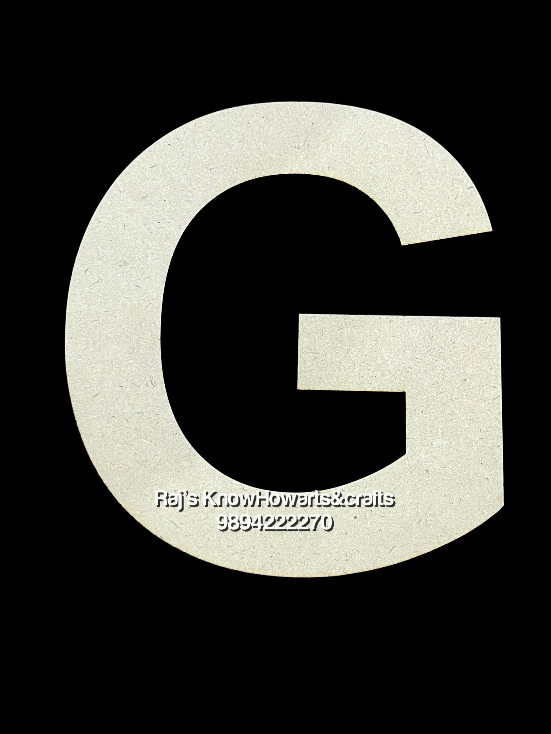 G-6 inch plain cutout alphabet