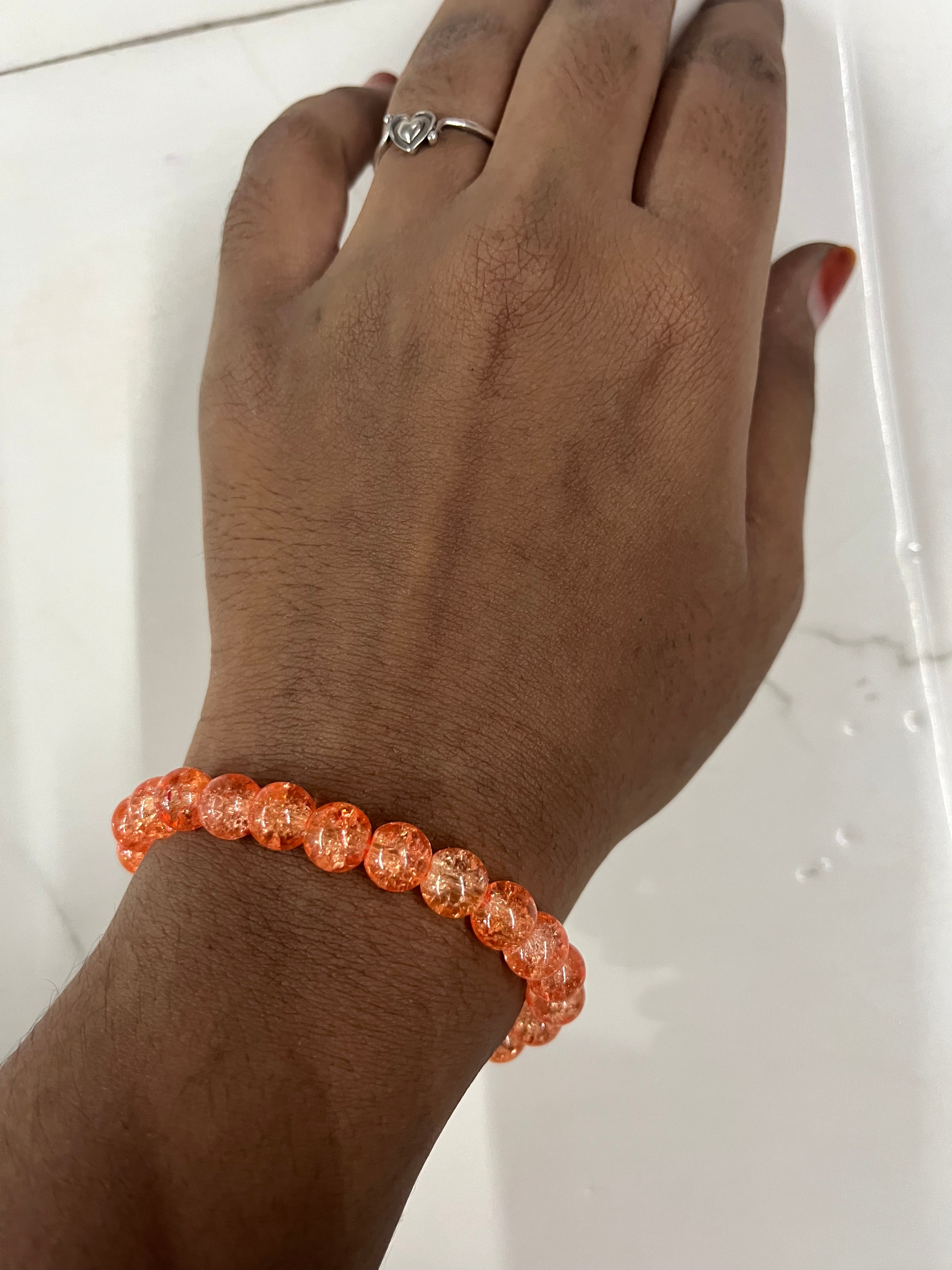 Crackle beads one line-5