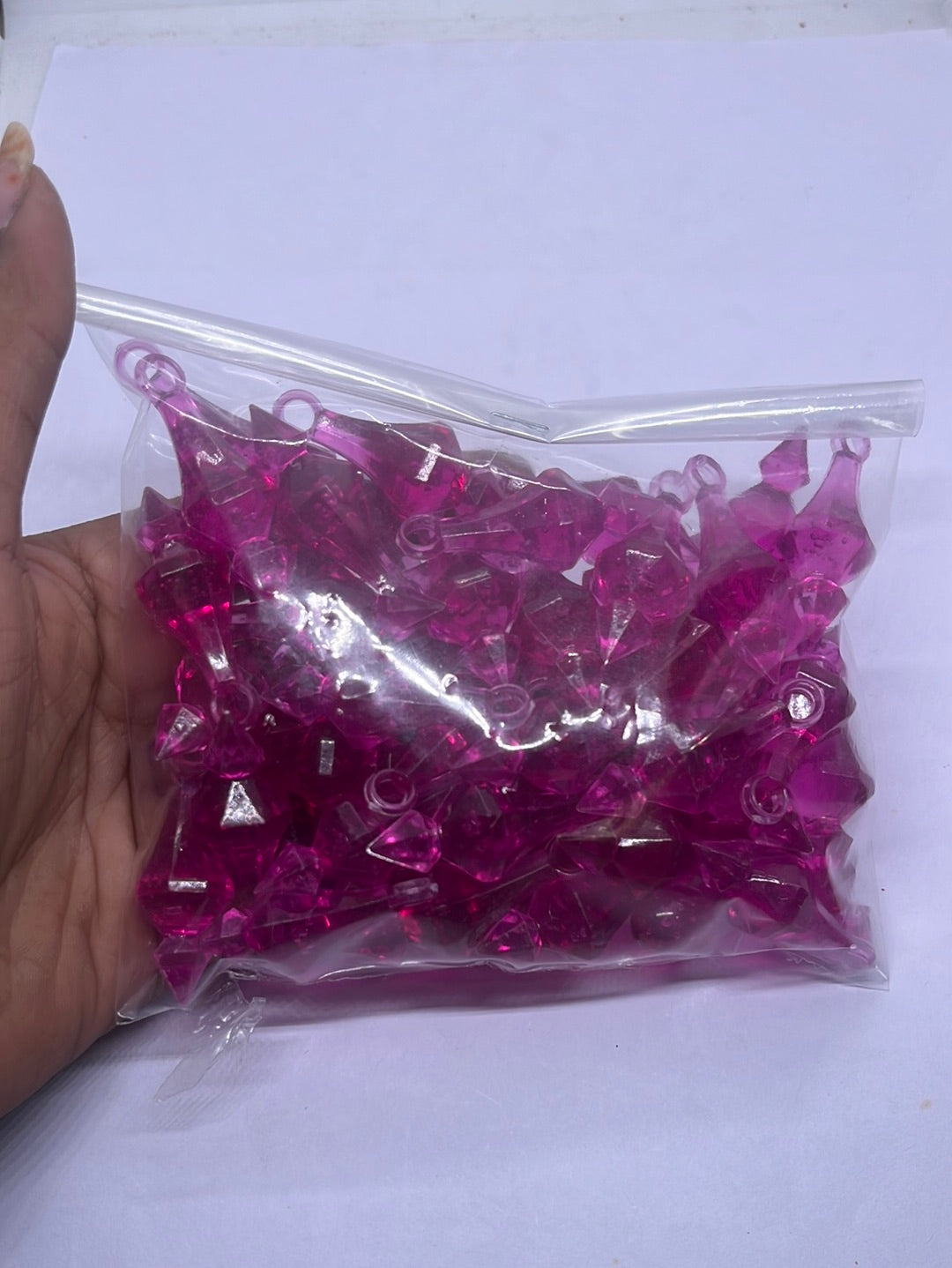 Acrylic  plastic color design beads -100g 2