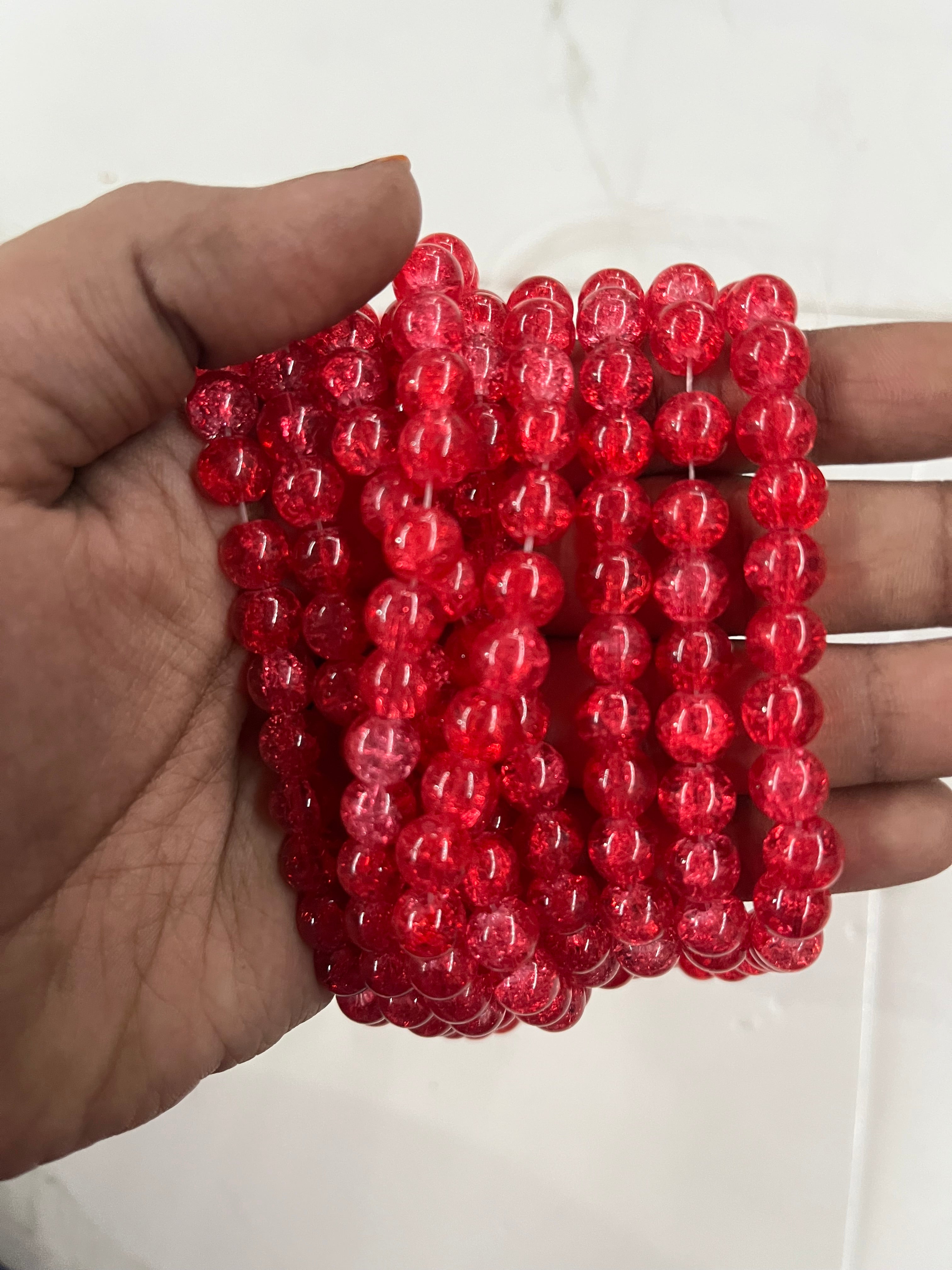 Crackle beads one line-7