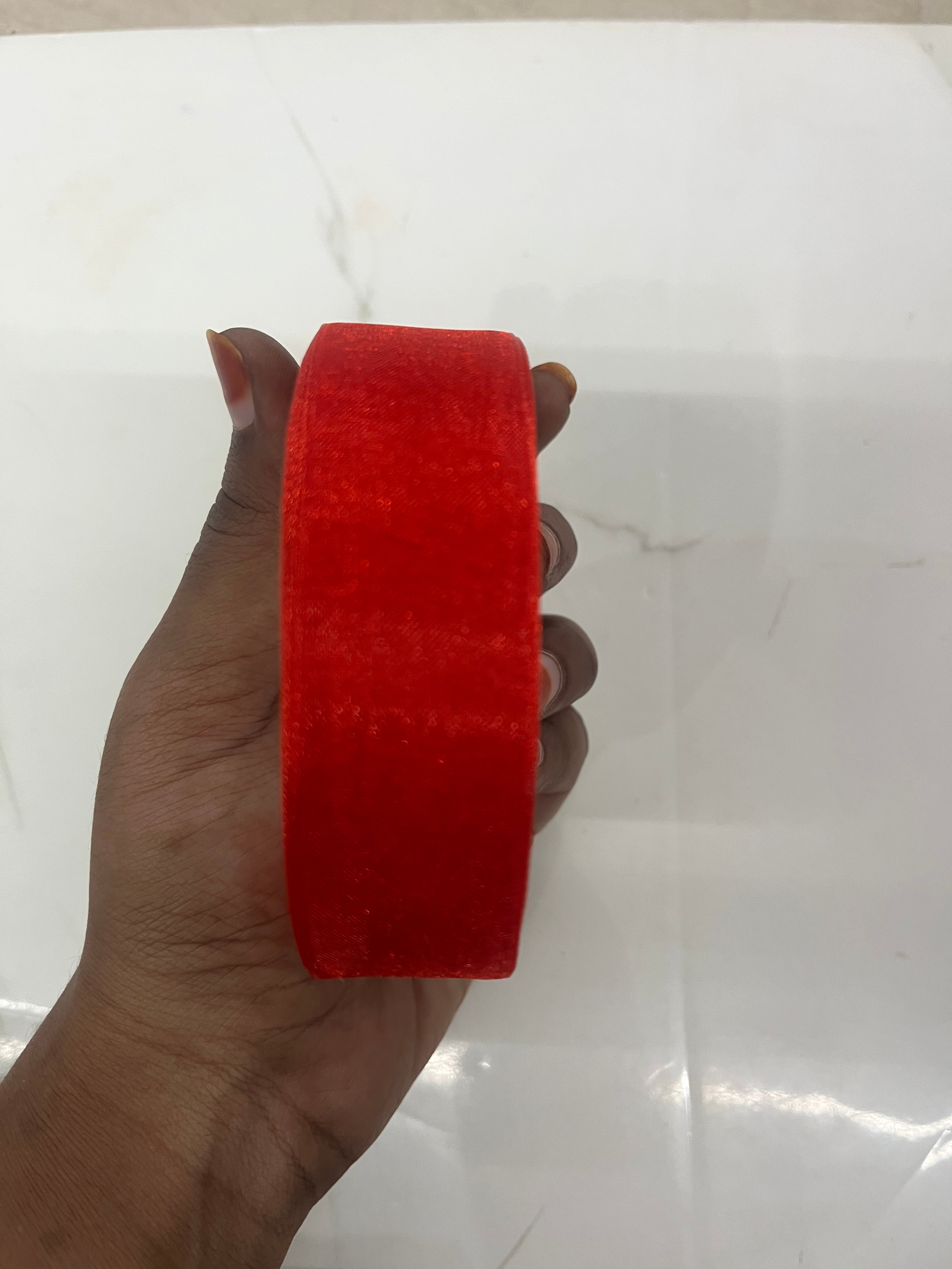 Red organza ribbon 1 inch