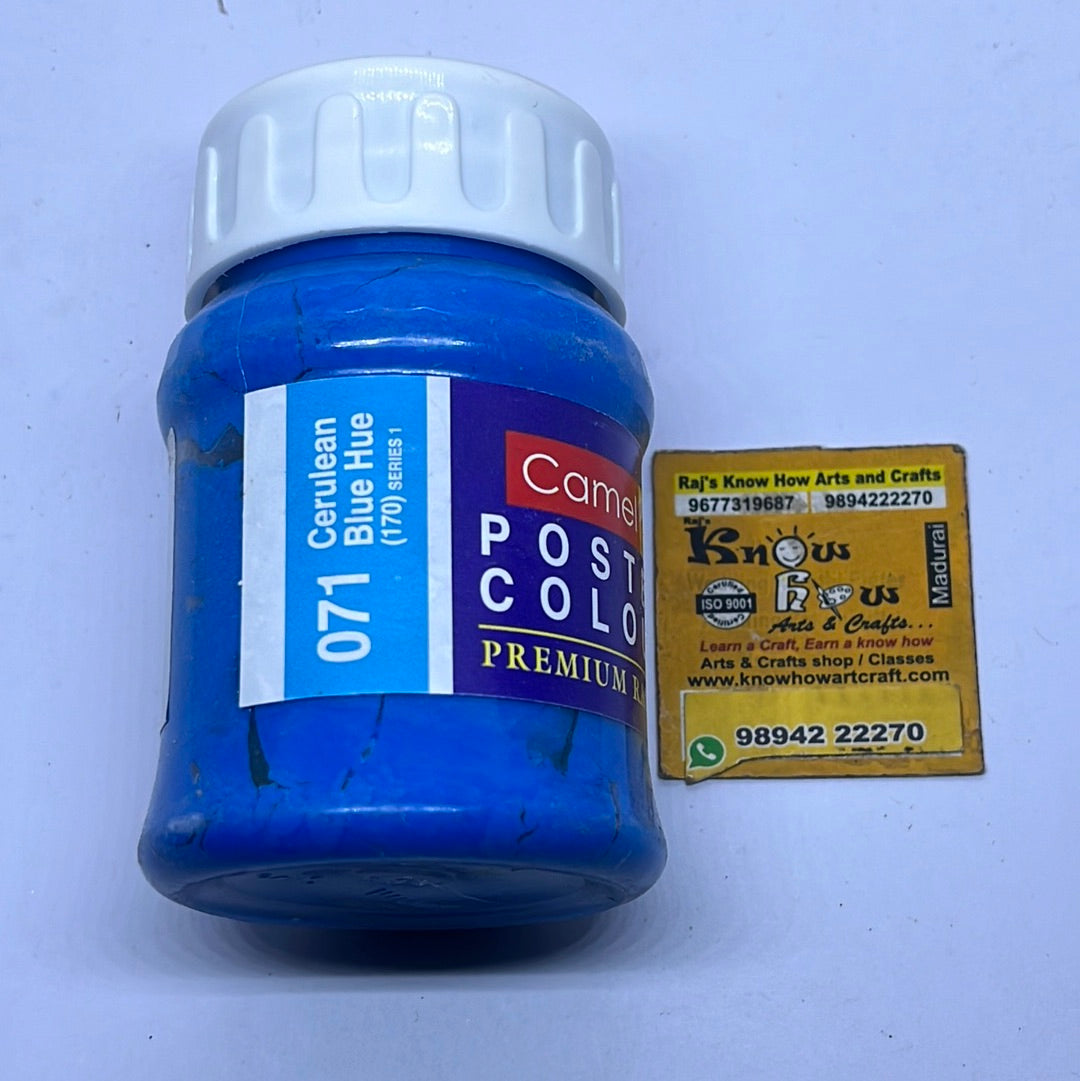 Camel premium poster colours cerulean blue hue 100 ml
