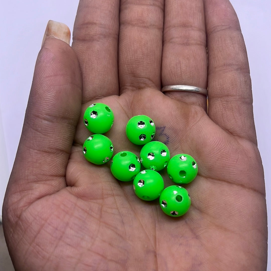 stone Acrylic color beads -50g 3