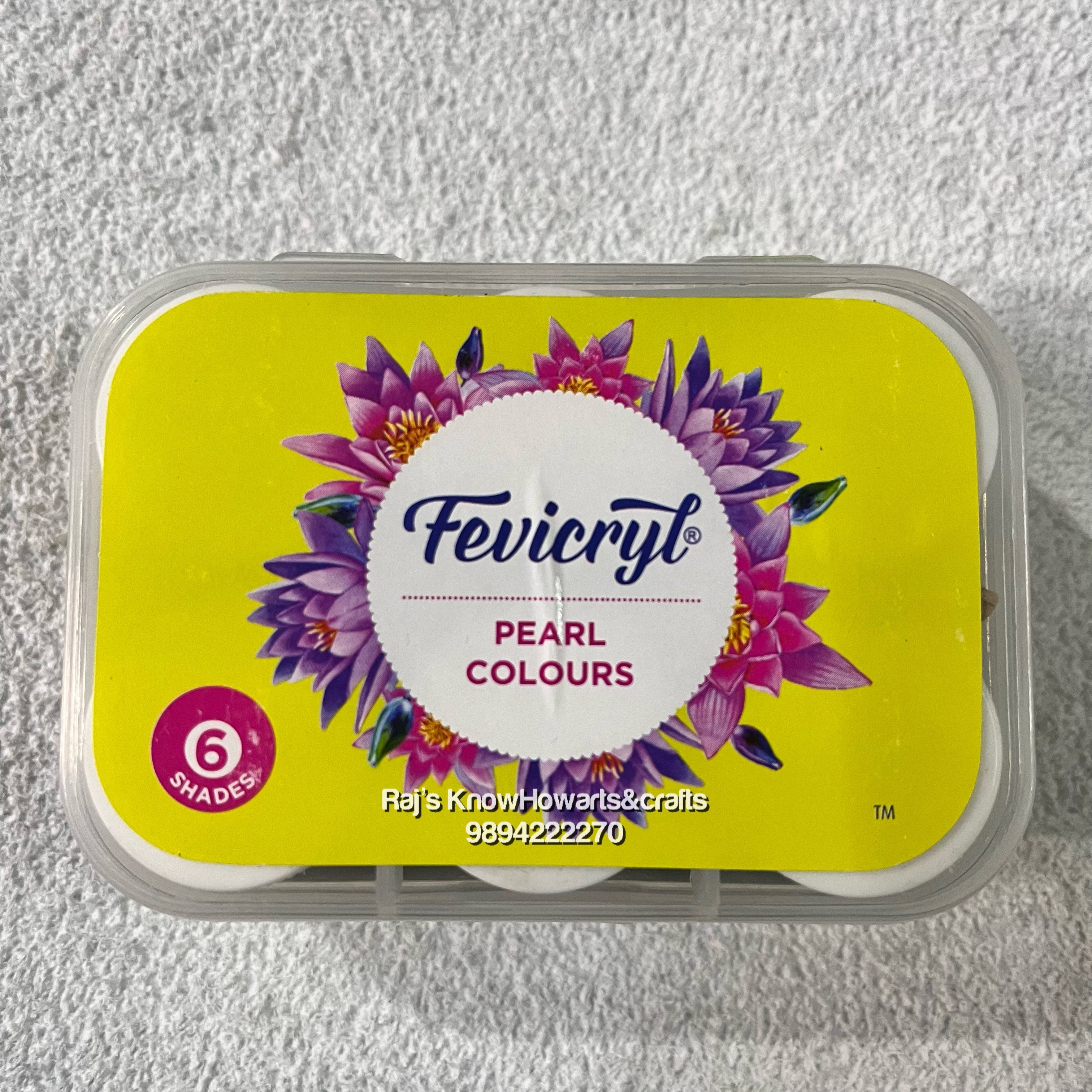 Fevicryl pearl colours 6 shades - 60ml