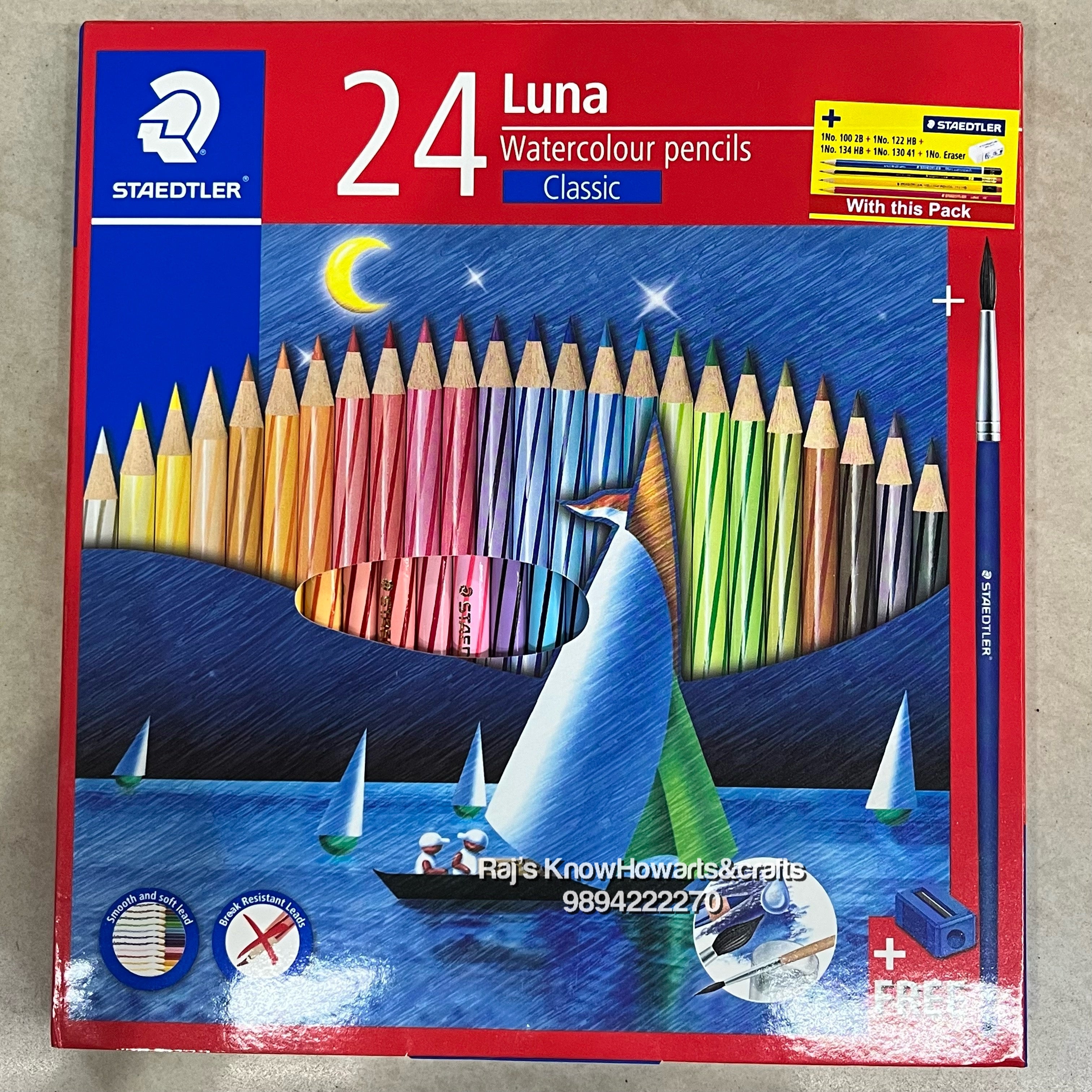 staedtler 24 Luna Watercolour pencils +
staedtler this pack with Luna Colour pencil