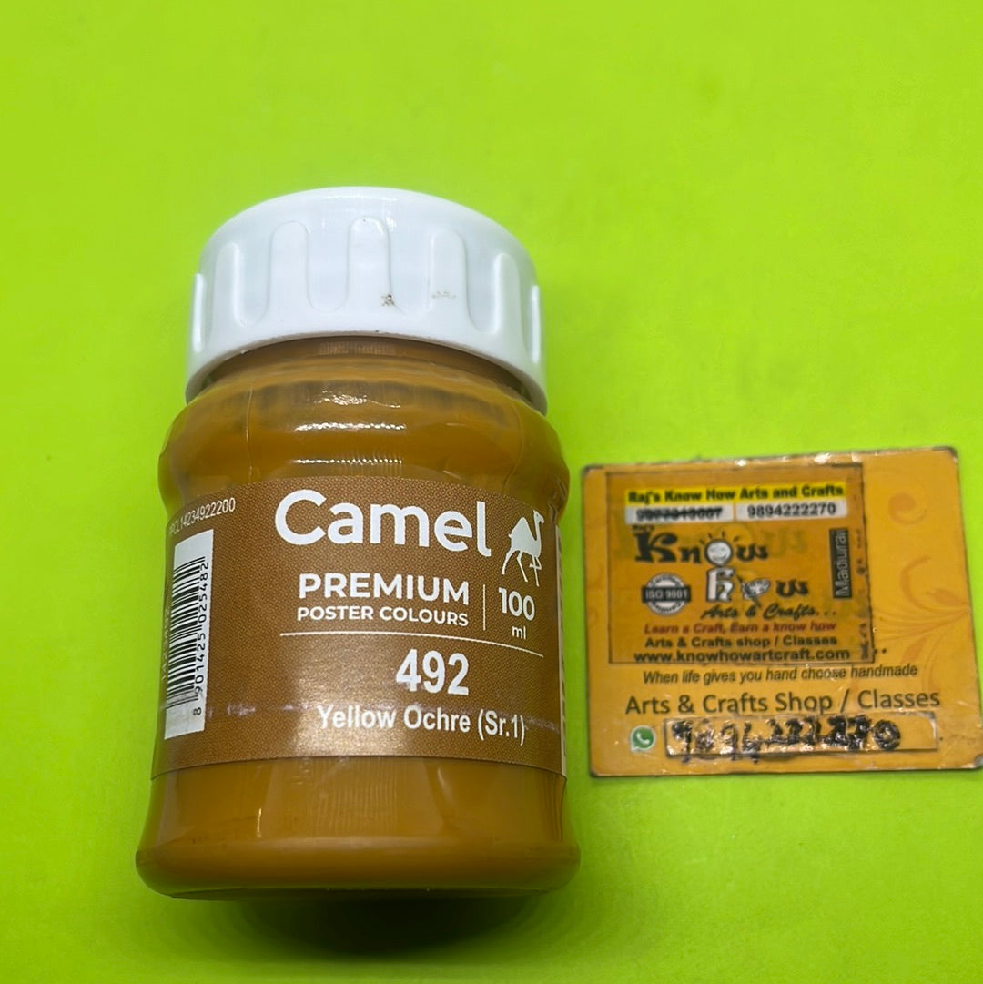 Camel premium poster colours  yellow ochre 100 ml