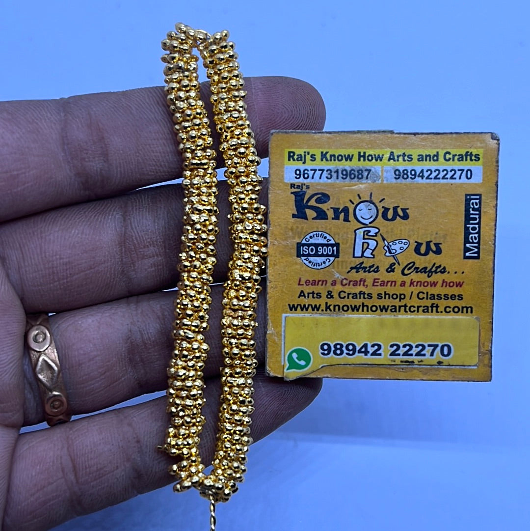 Golden chakri Loreals for jewelry making 1 full string