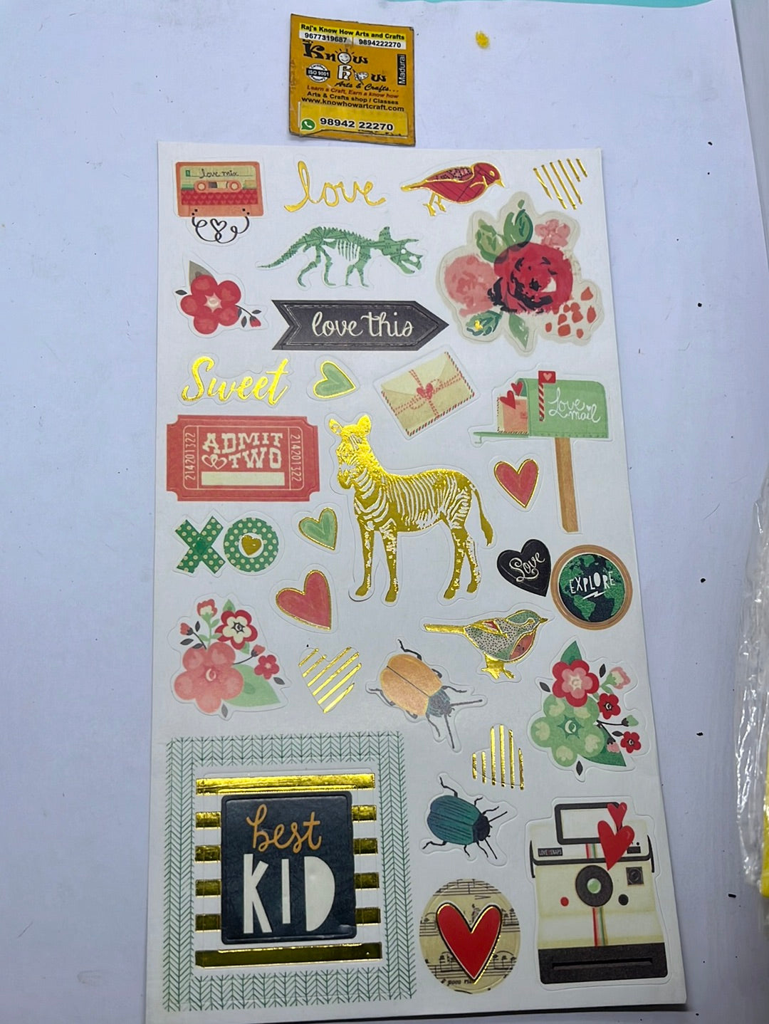 Decoration scrap booking design   stickers - 1 pack