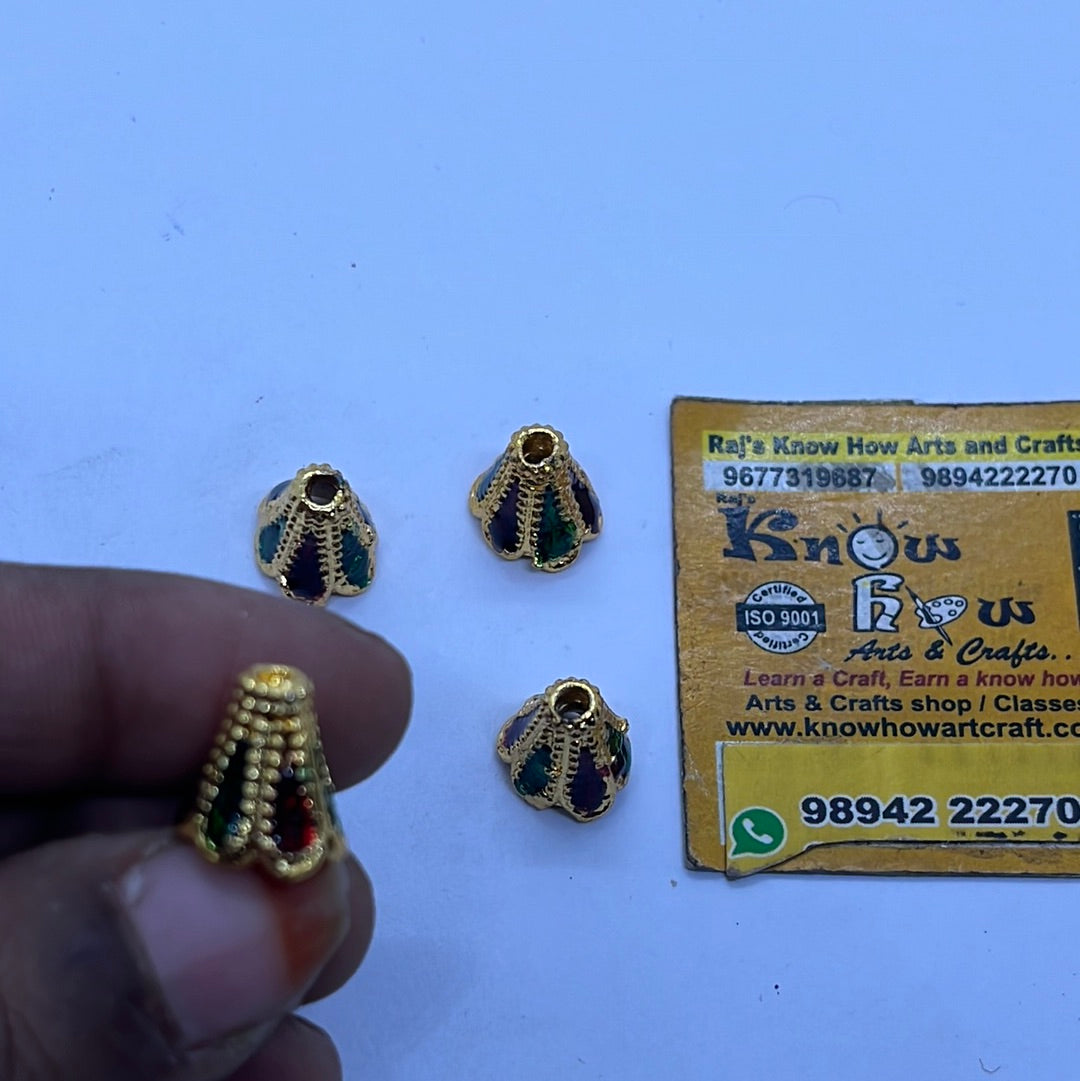 Gold design head cap for jewelry making 4pc in a pack