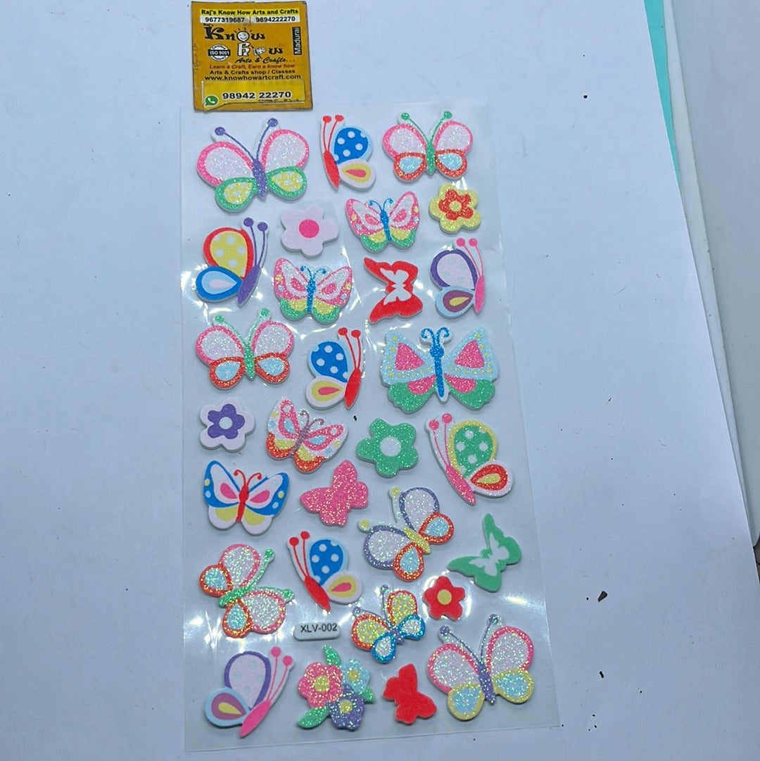 Decoration  rainbow glitter  stickers - 1 pack