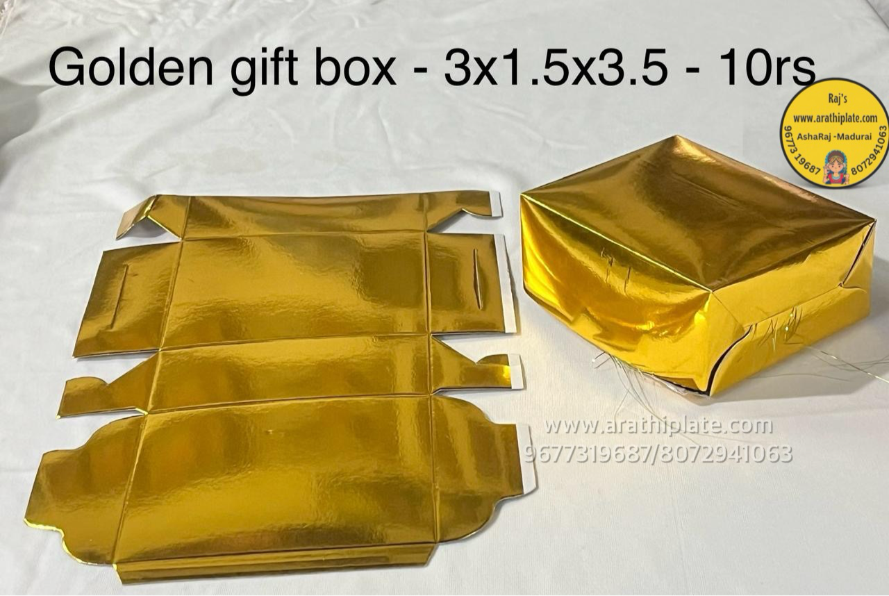 Golden gift box 3x1.5x3.5-25 pieces