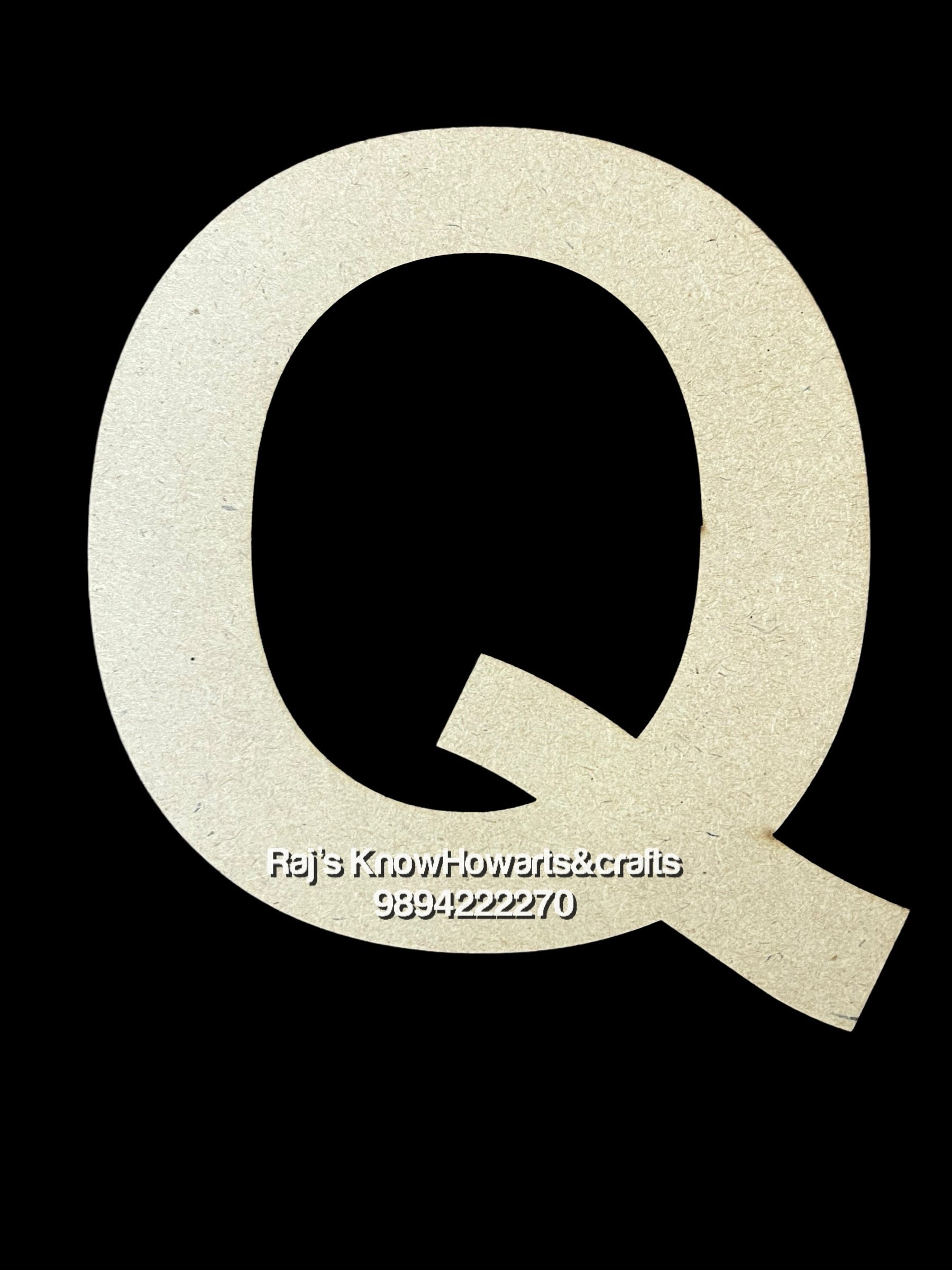 Q -6 inch plain cutout alphabet