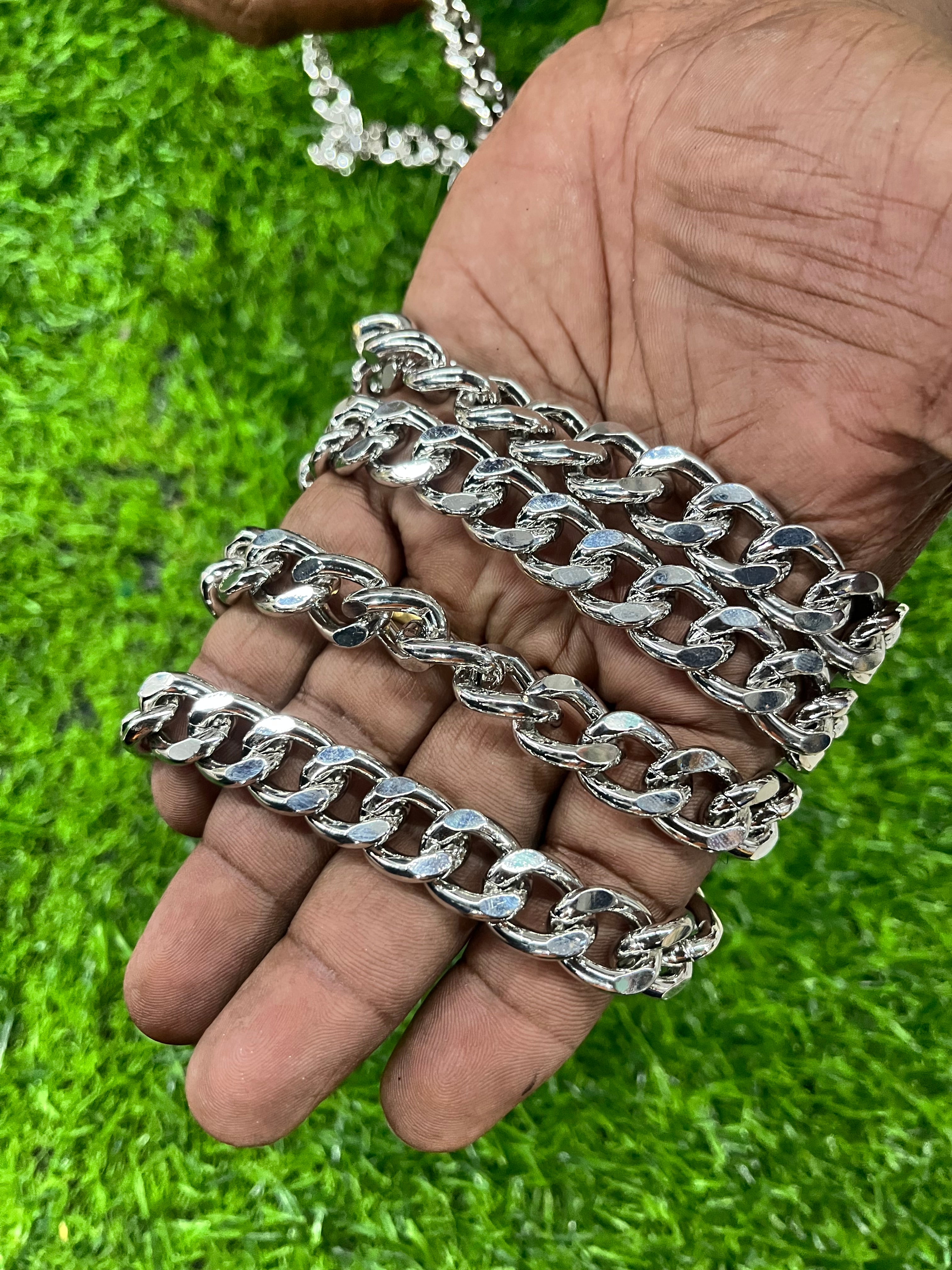 Men’s silver chain 1 meter