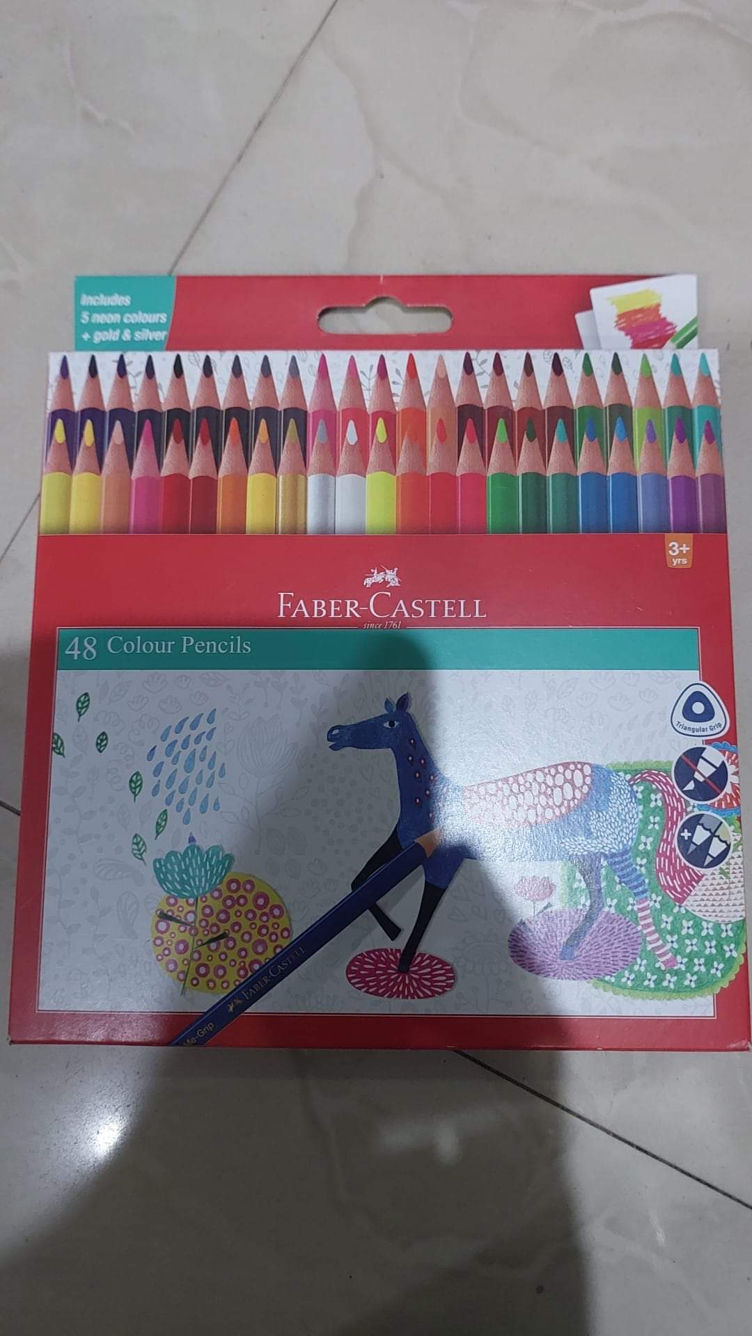 Faber-Castell 48 Triangular Colour Pencils|Multicolor