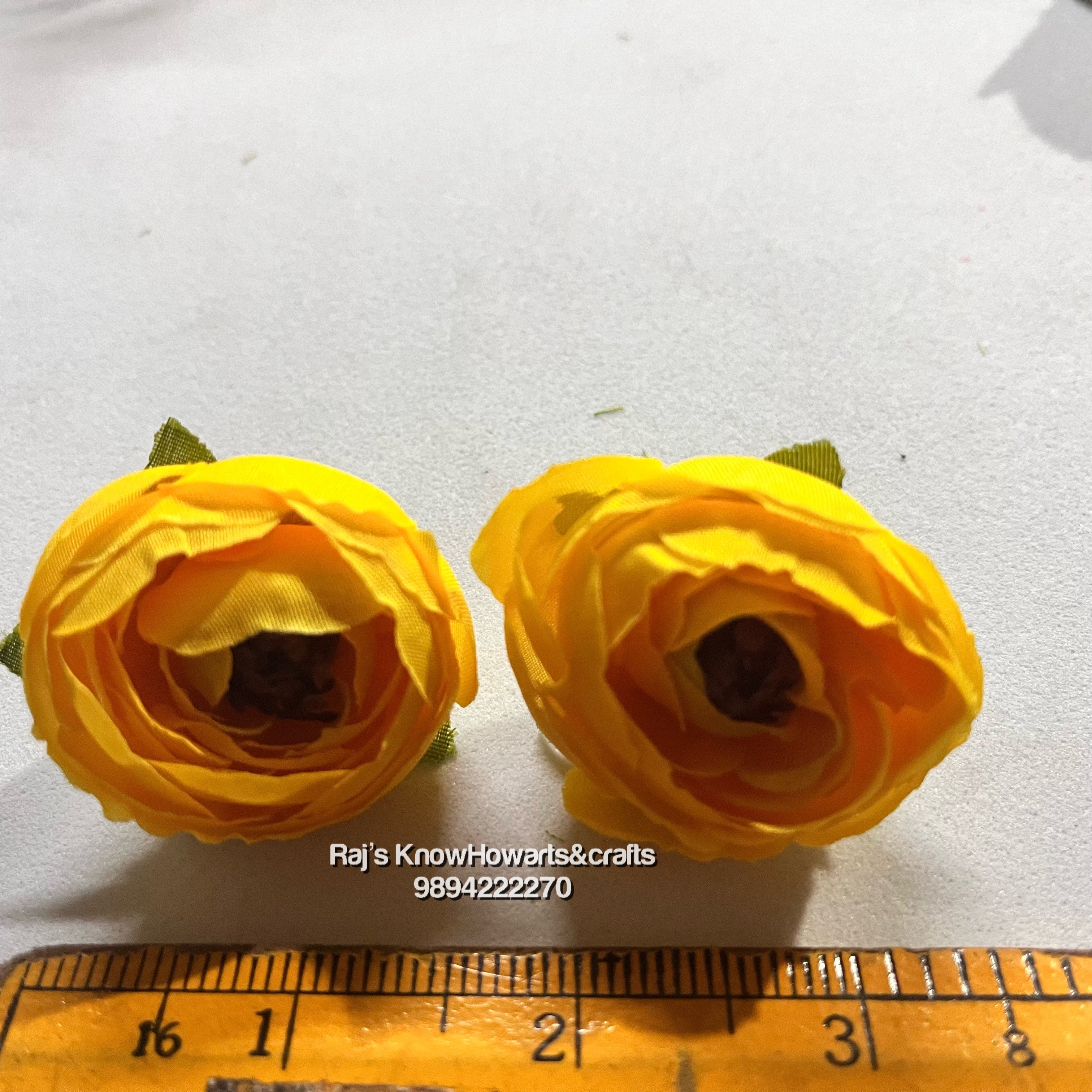 Medium Peonies Yellow- 10 pc in a pack