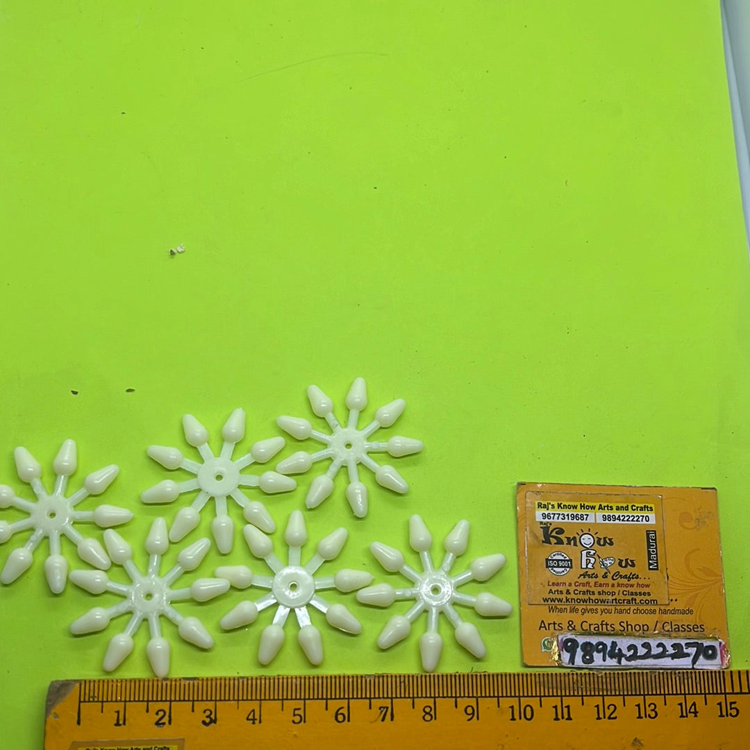 Acrylic plastic Artificial jasmine beads for jewelry making 100g in a pack