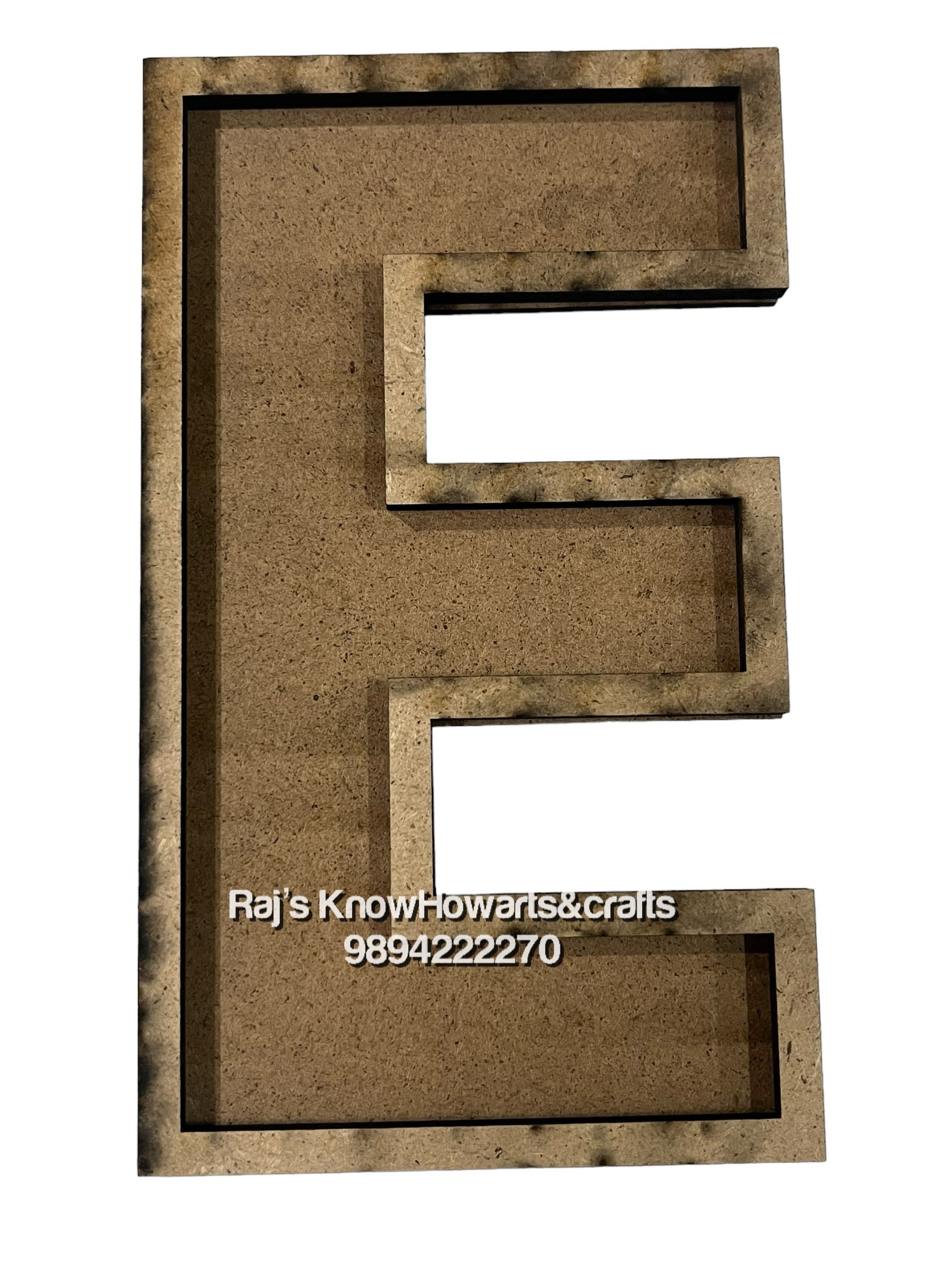 E-6inch 3d Mdf cutout alphabet