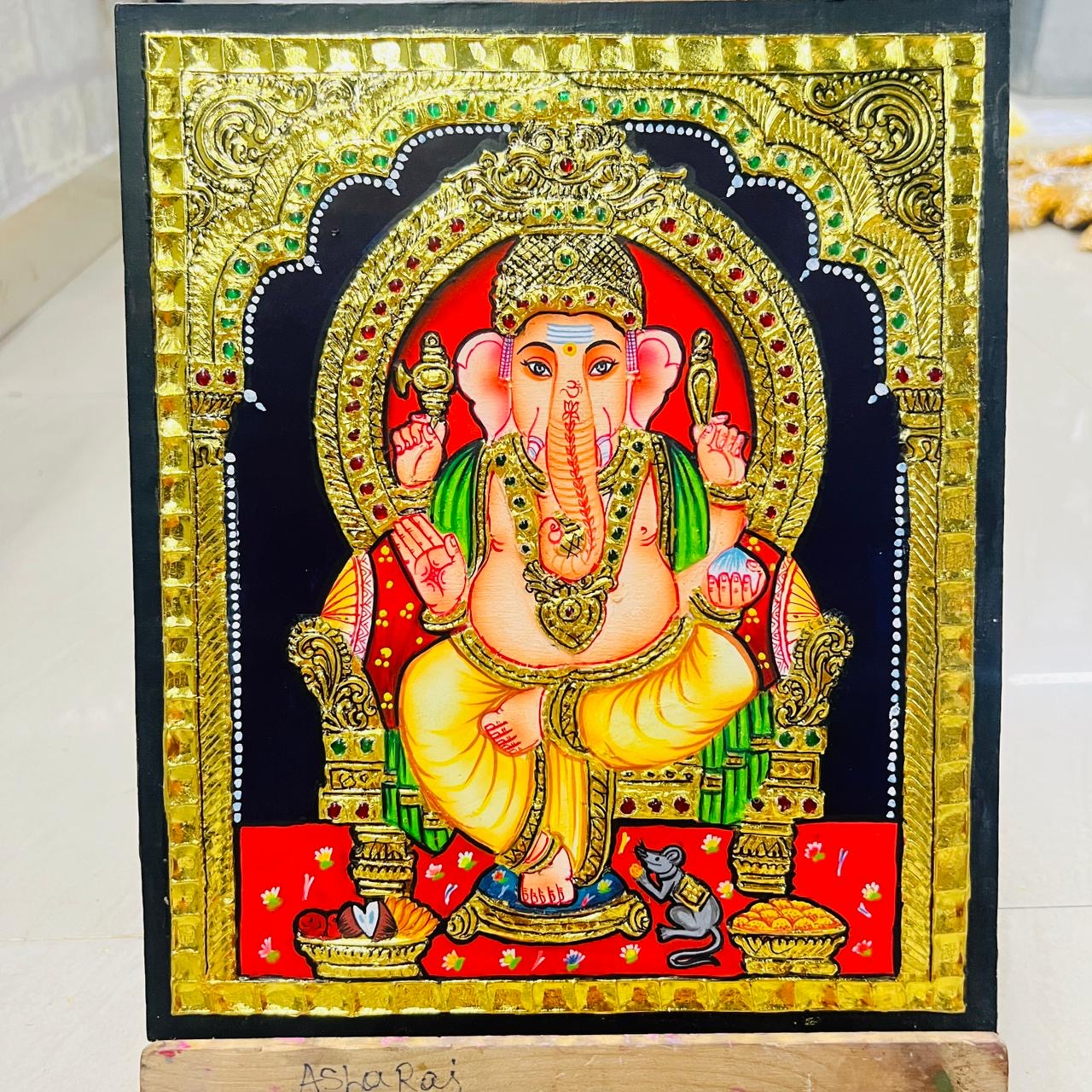 Vinayagar different collection assorted 1pack Tanjore painting 10x12(15days delivery form payment date)
